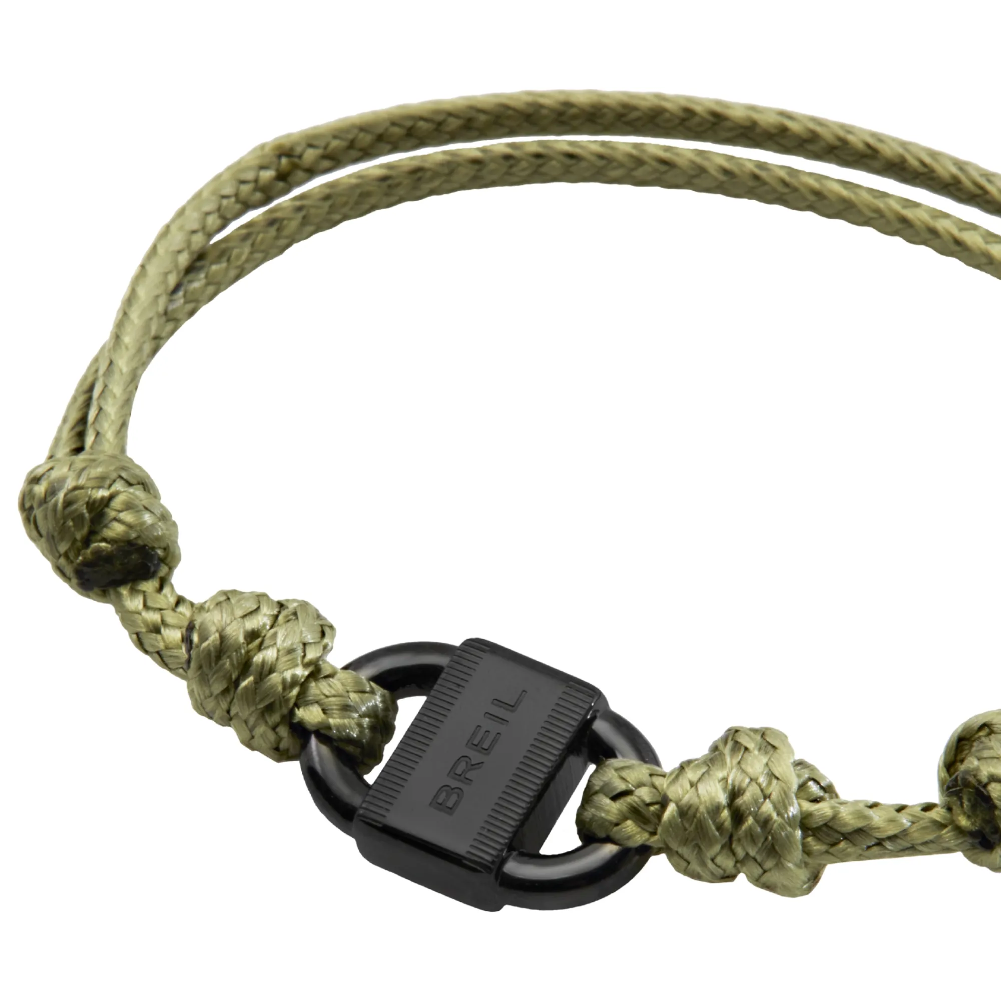 Uomo Breil Bracciali-B LOCK-BRACCIALE IN ACCIAIO COLOR GUN E CORDINO DI COTONE