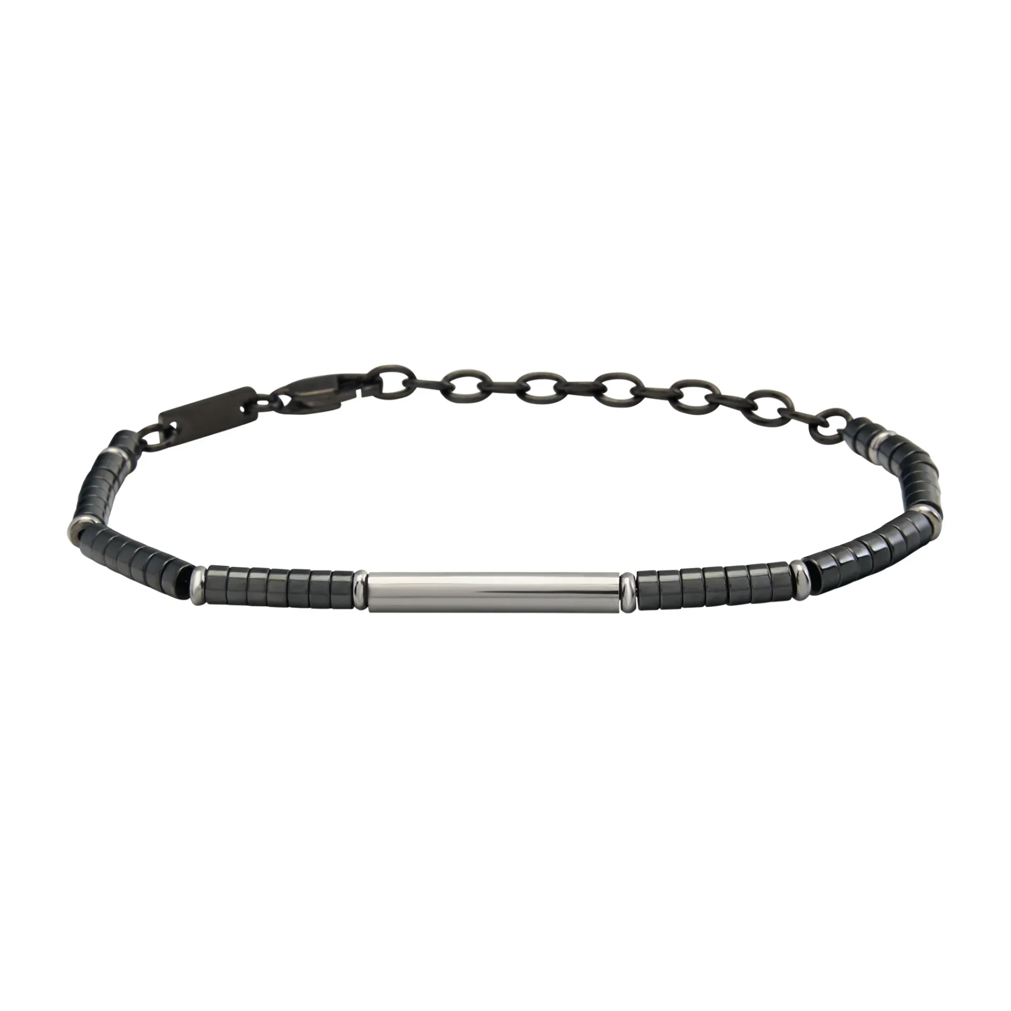 Uomo Breil Bracciali-B ROCKS-BRACCIALE IN ACCIAIO ED EMATITE