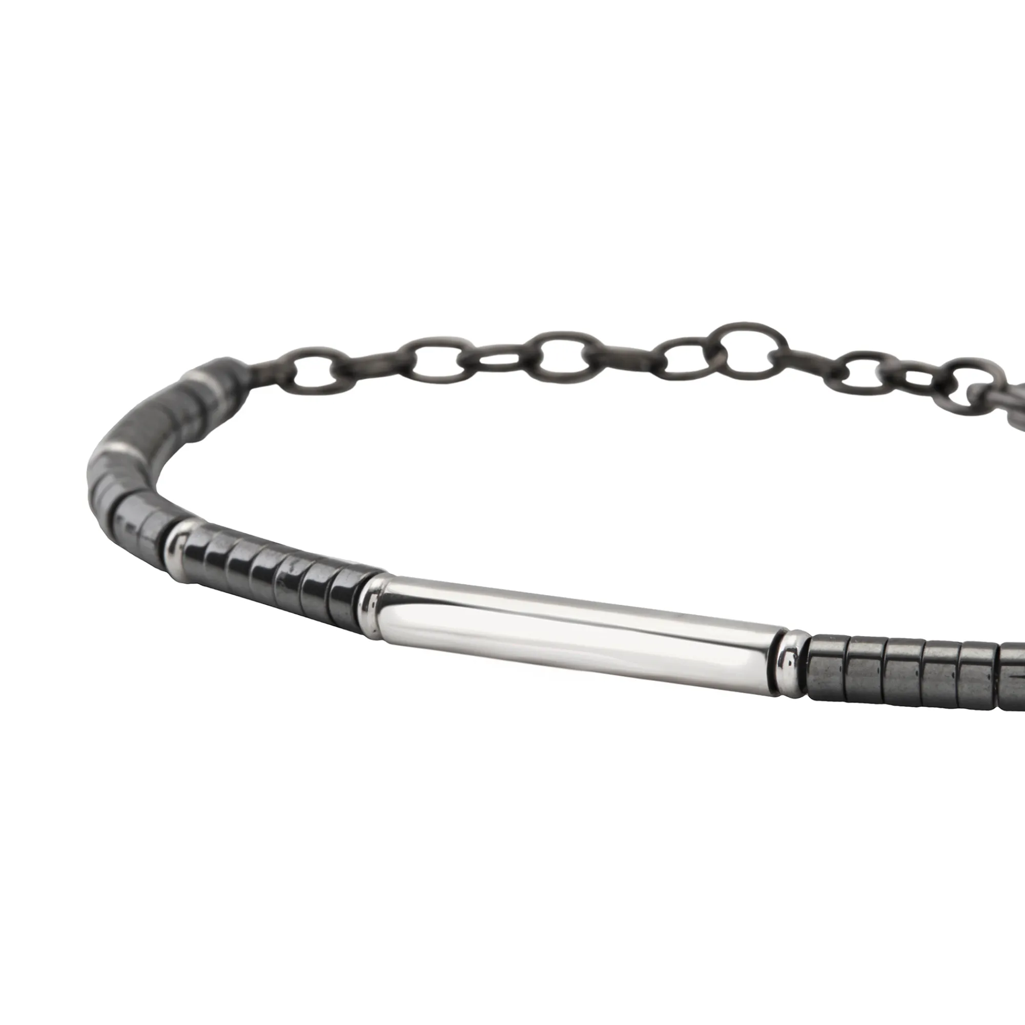 Uomo Breil Bracciali-B ROCKS-BRACCIALE IN ACCIAIO ED EMATITE