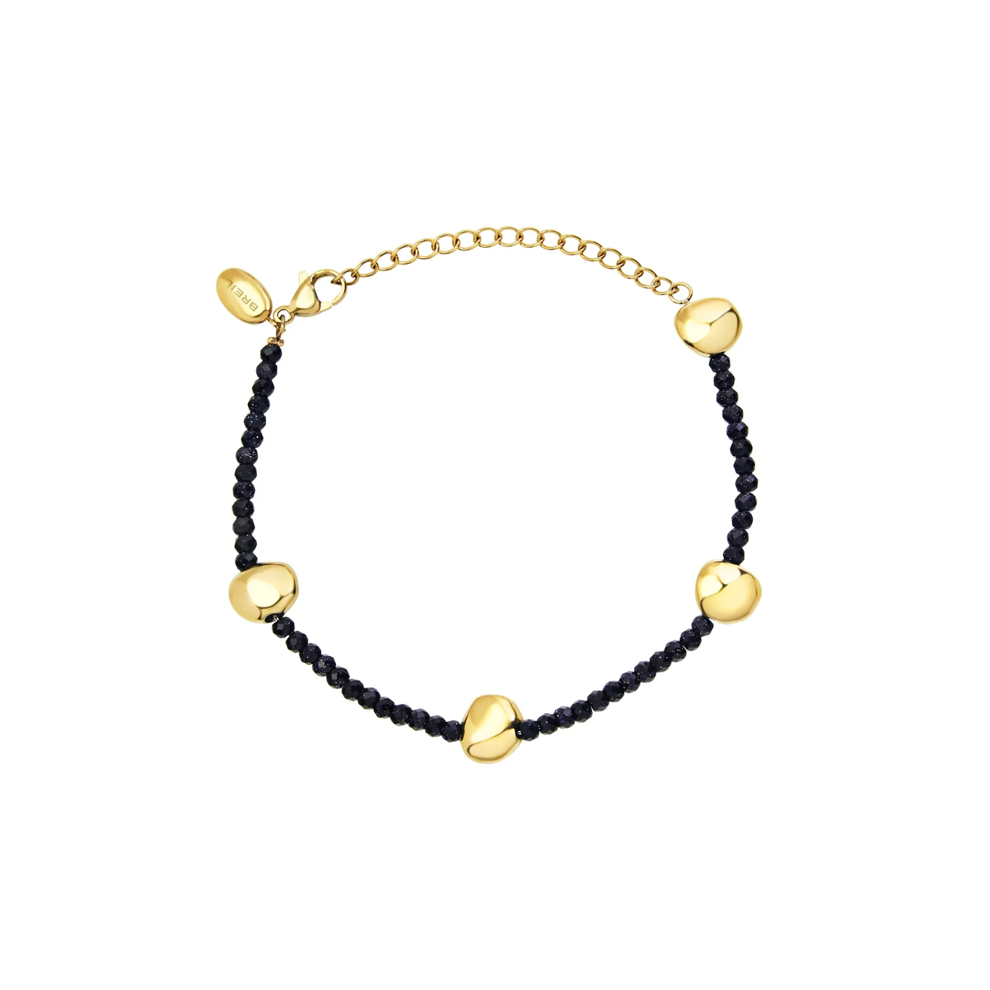 Donna Breil Bracciali-B ROCKS-BRACCIALE IN SANDSTONE E ACCIAIO COLOR ORO