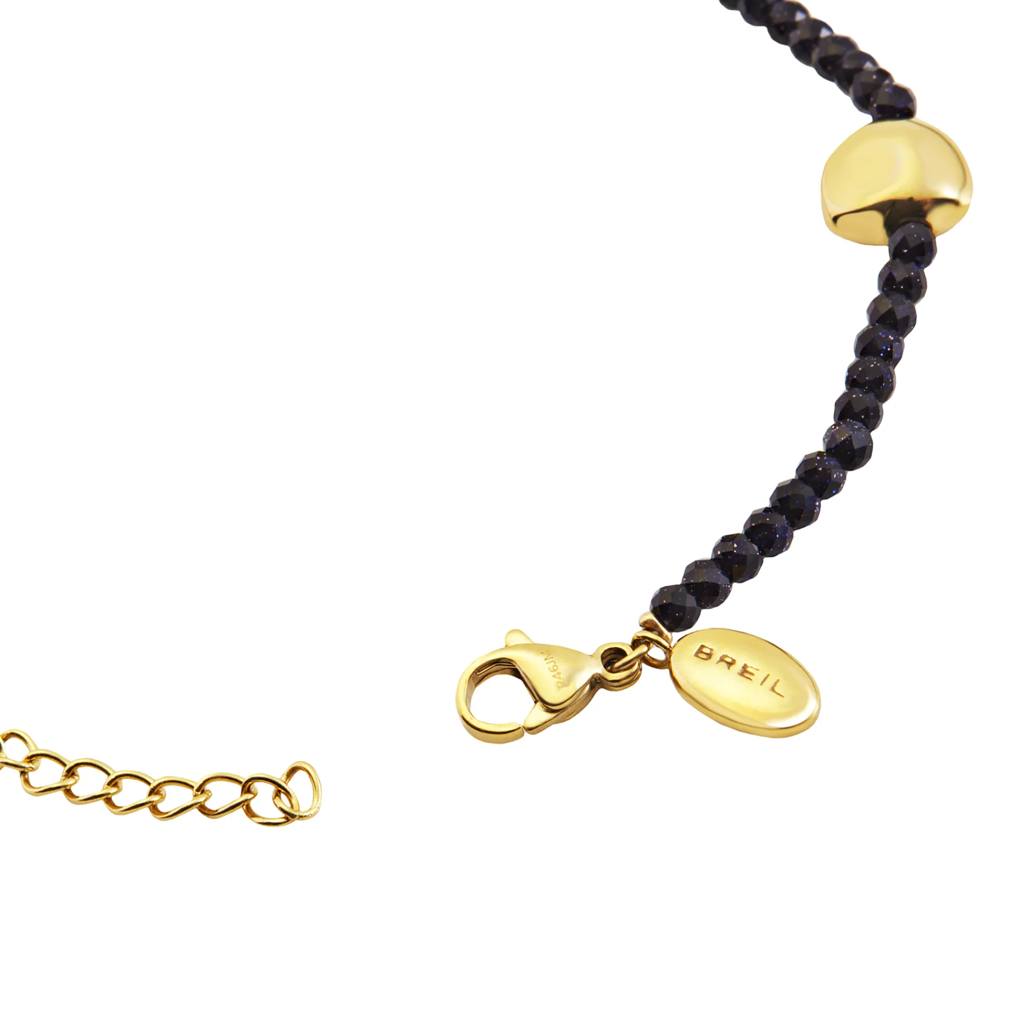 Donna Breil Bracciali-B ROCKS-BRACCIALE IN SANDSTONE E ACCIAIO COLOR ORO