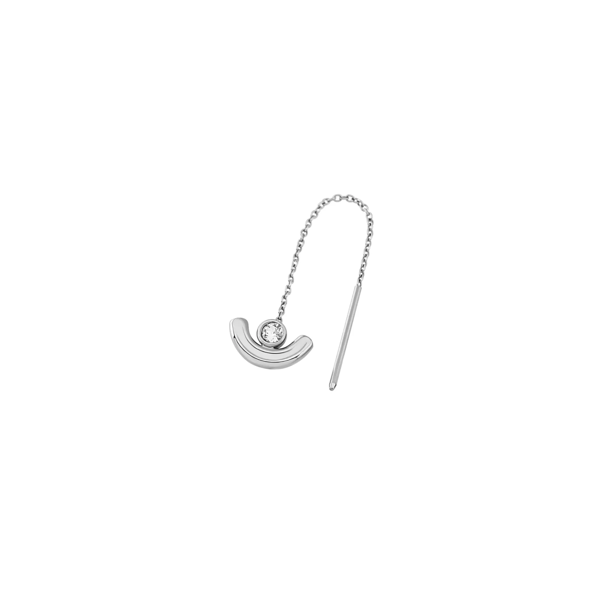 Donna Breil Orecchini-B WIRED-MONO ORECCHINO IN ACCIAIO CON CUBIC ZIRCONIA