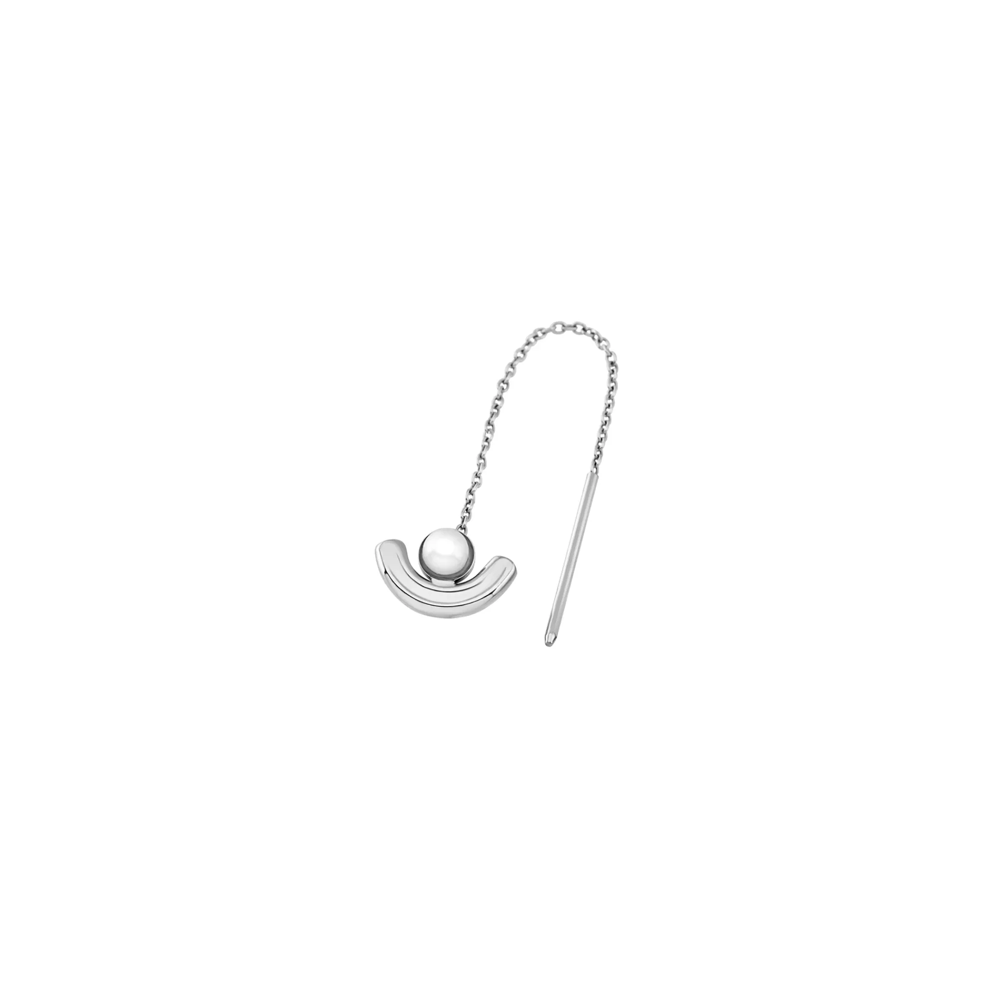Donna Breil Orecchini-B WIRED-MONO ORECCHINO IN ACCIAIO CON PERLA NATURALE