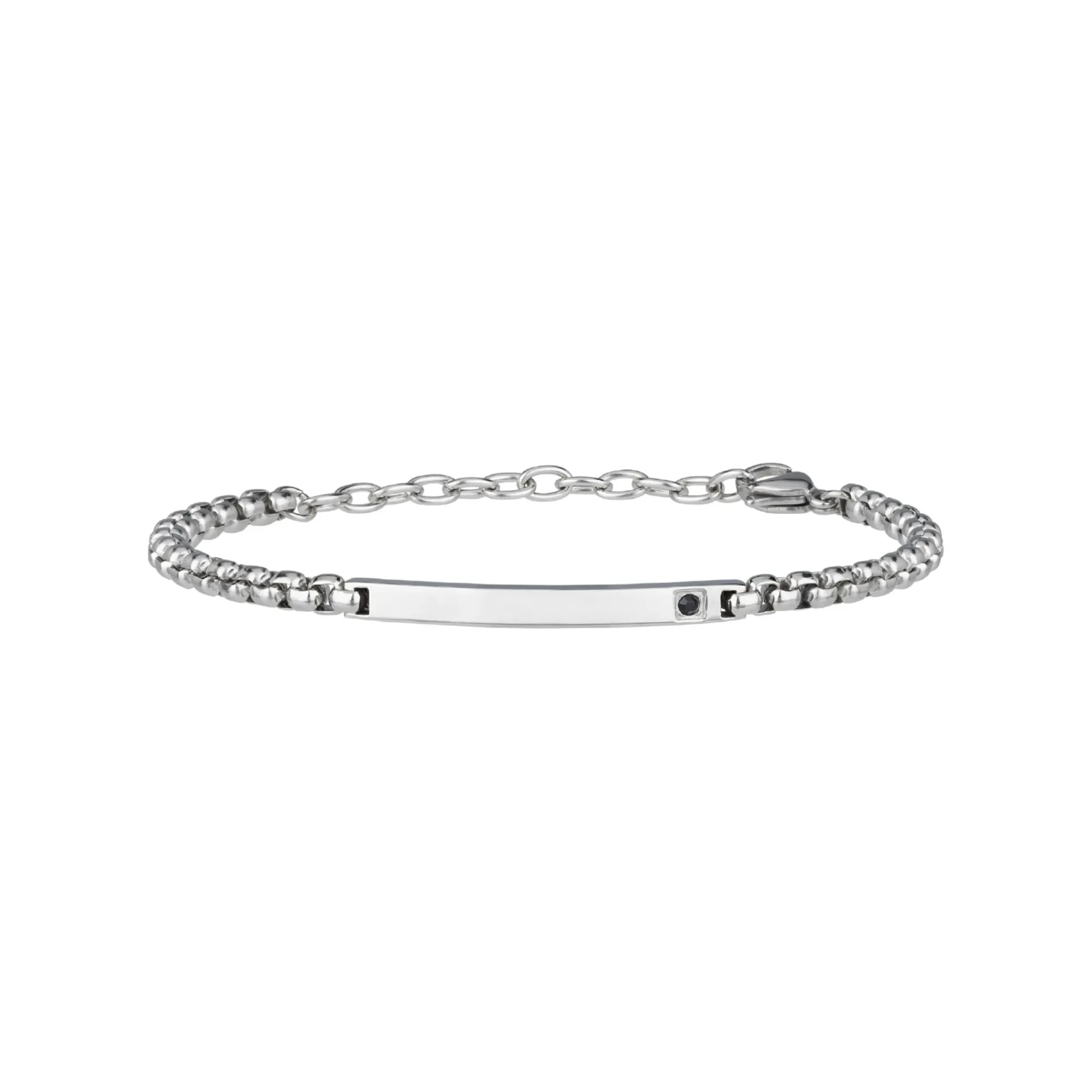 Uomo Breil Bracciali-BLACKEN-BRACCIALE IN ACCIAIO CON ZIRCONE NERO
