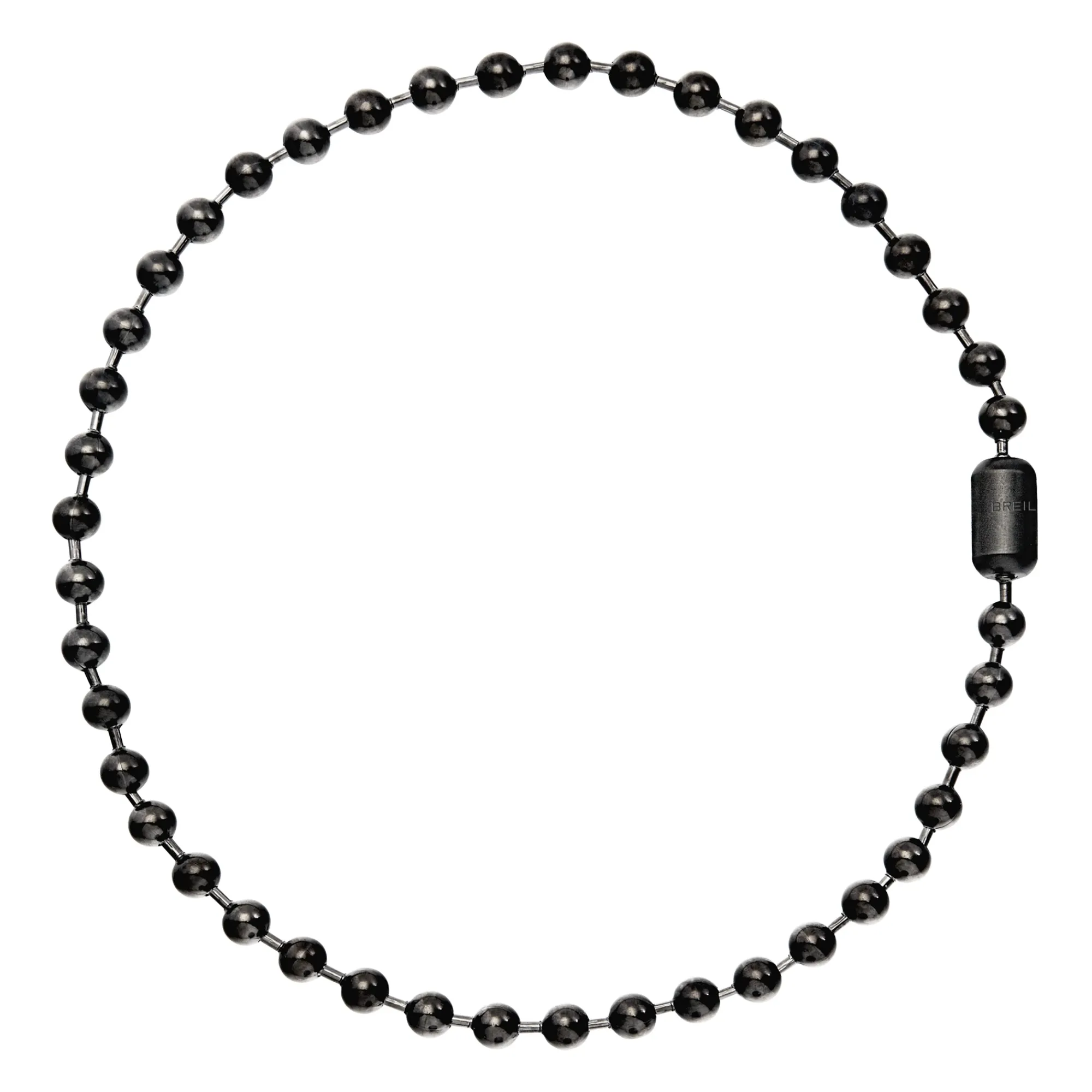 Uomo Breil Collane-BUBBLE-COLLANA IN ACCIAIO LUCIDO COLOR GUN
