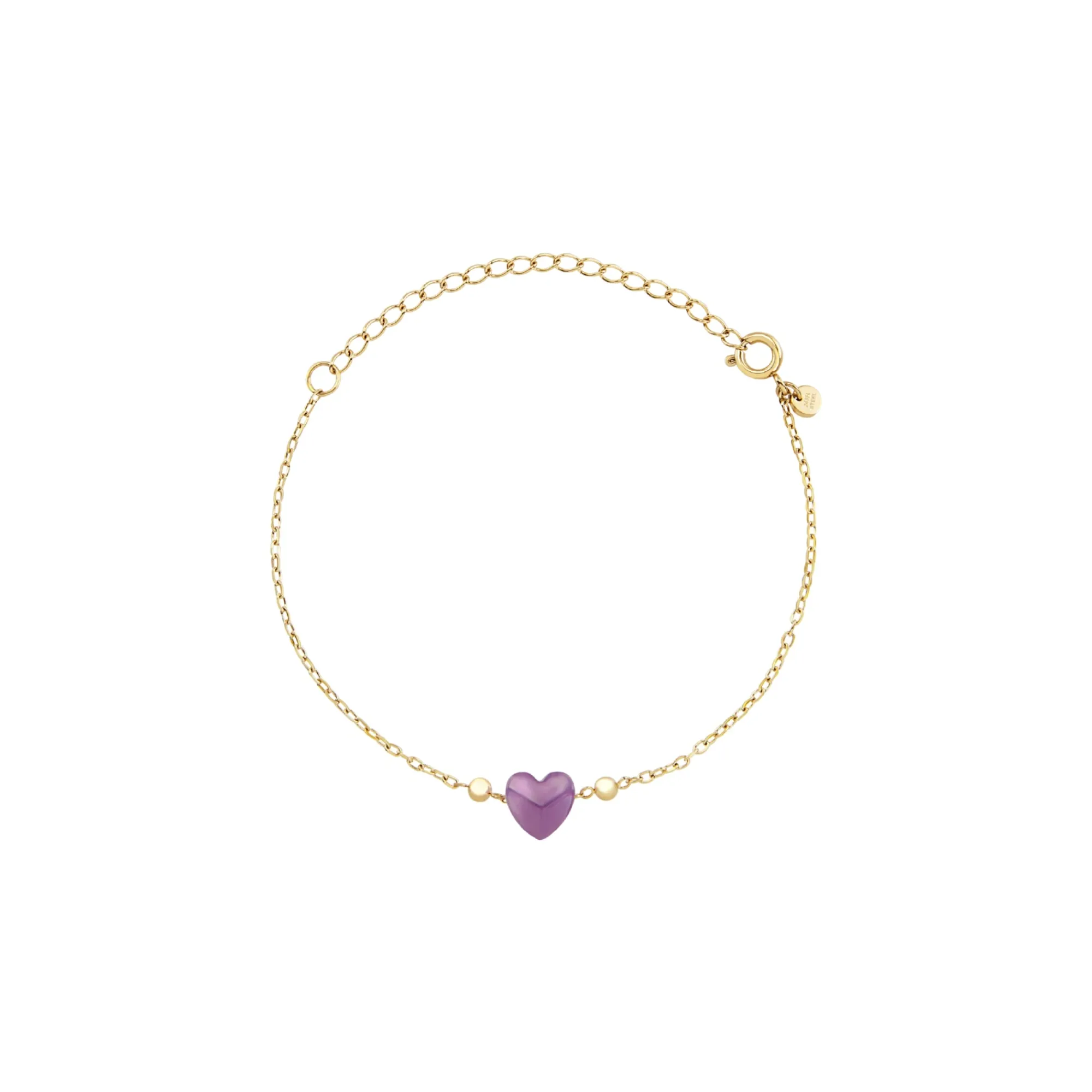 Donna Breil Bracciali|Idee Regalo Per Lei-CANDY-BRACCIALE IN ACCIAIO COLOR ORO CON AMETISTA