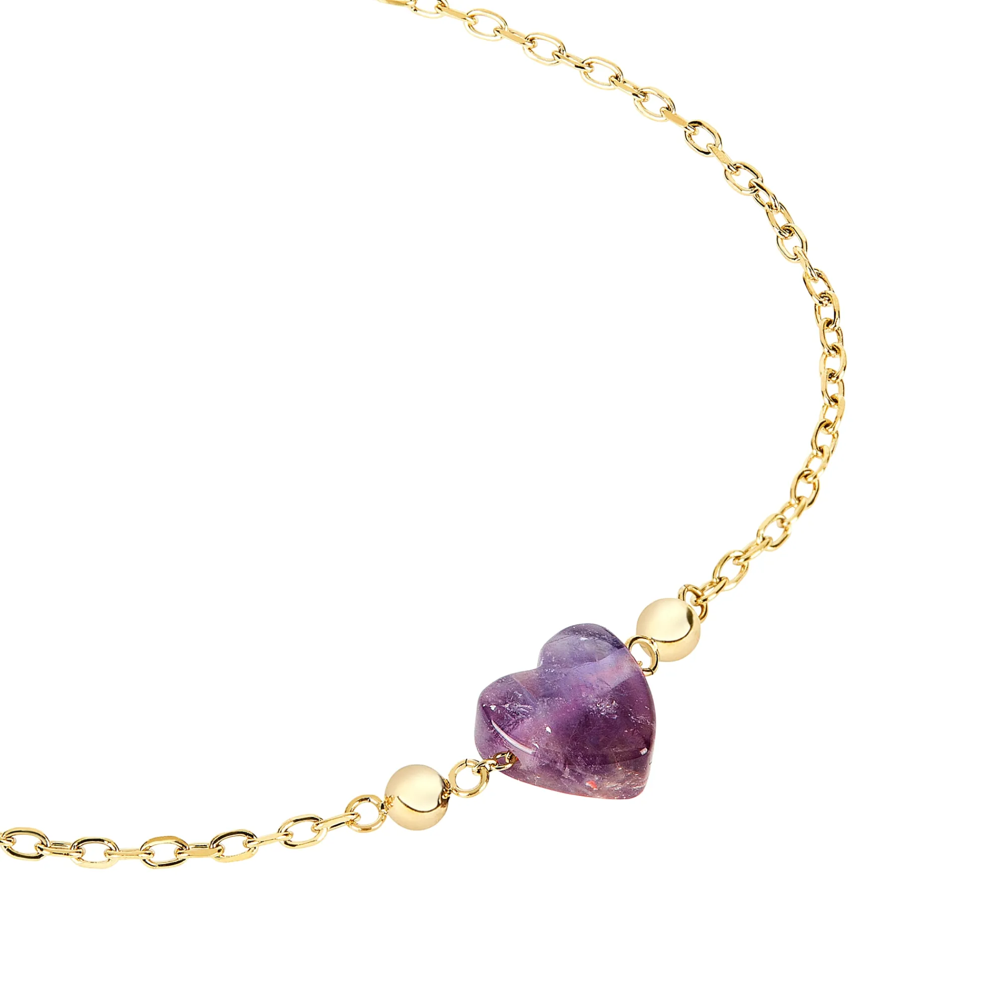 Donna Breil Bracciali|Idee Regalo Per Lei-CANDY-BRACCIALE IN ACCIAIO COLOR ORO CON AMETISTA