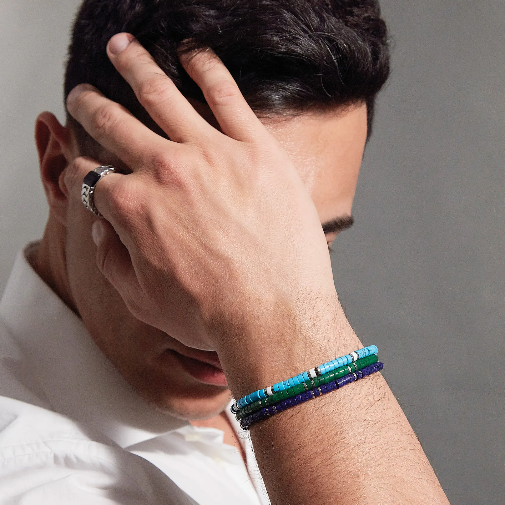 Uomo Breil Bracciali-CARVIN-BRACCIALE IN ACCIAIO E PIETRE