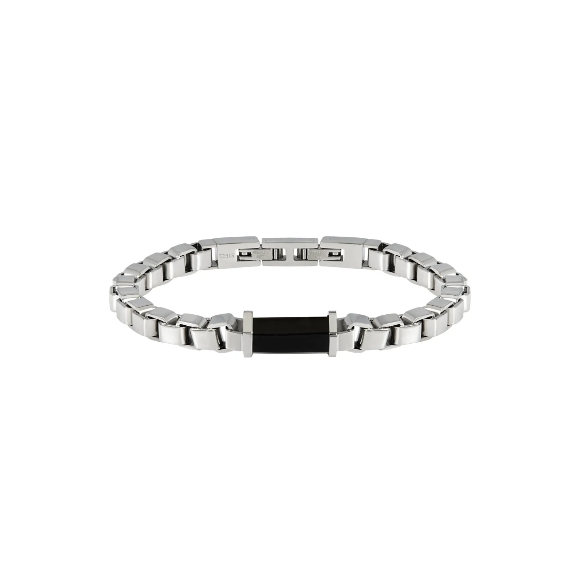 Uomo Breil Bracciali|Idee Regalo Per Lui-ELEMENTALIST-BRACCIALE IN ACCIAIO E ONICE NERA
