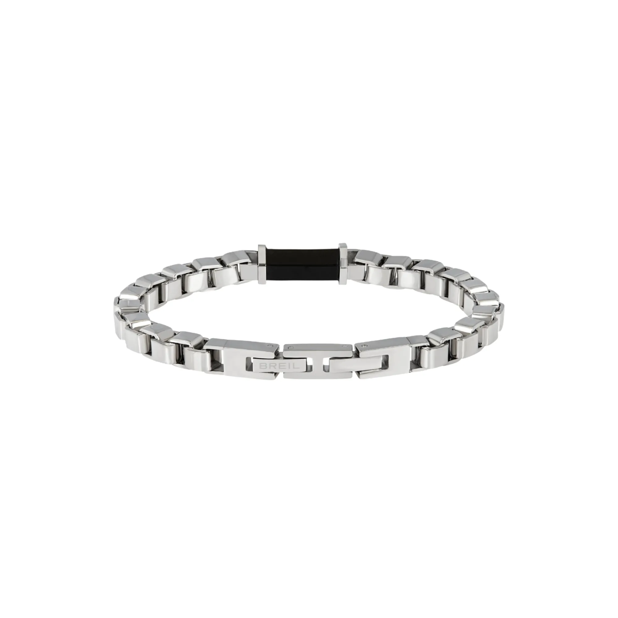 Uomo Breil Bracciali|Idee Regalo Per Lui-ELEMENTALIST-BRACCIALE IN ACCIAIO E ONICE NERA