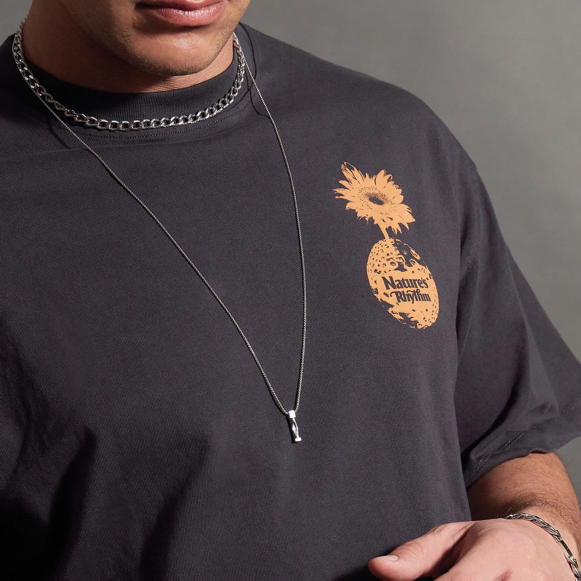 Uomo Breil Collane|Idee Regalo Per Lui-FLOW-COLLANA CON PENDENTE IN ACCIAIO