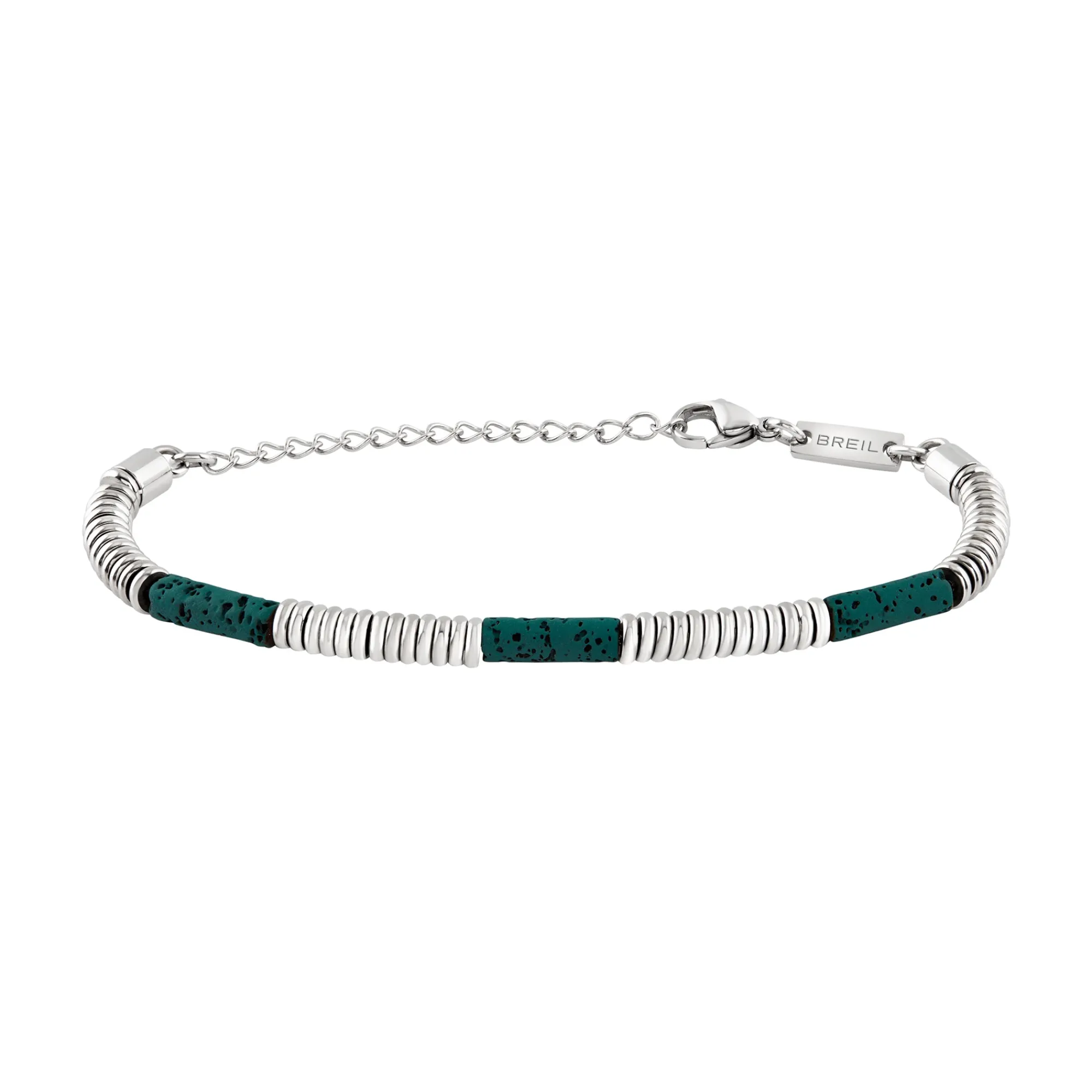 Uomo Breil Bracciali-FUSION-BRACCIALE IN ACCIAIO E LAVA