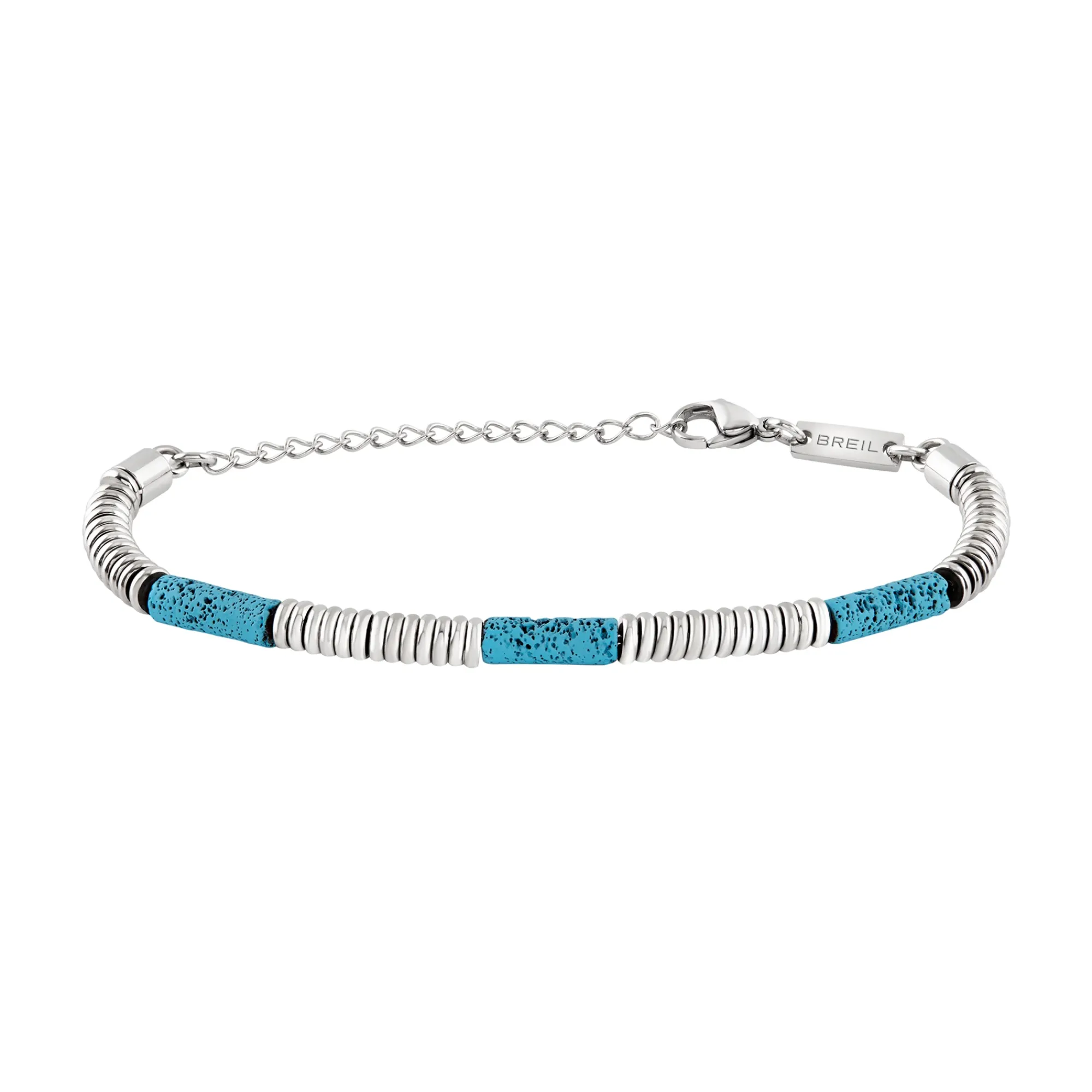 Uomo Breil Bracciali-FUSION-BRACCIALE IN ACCIAIO E LAVA