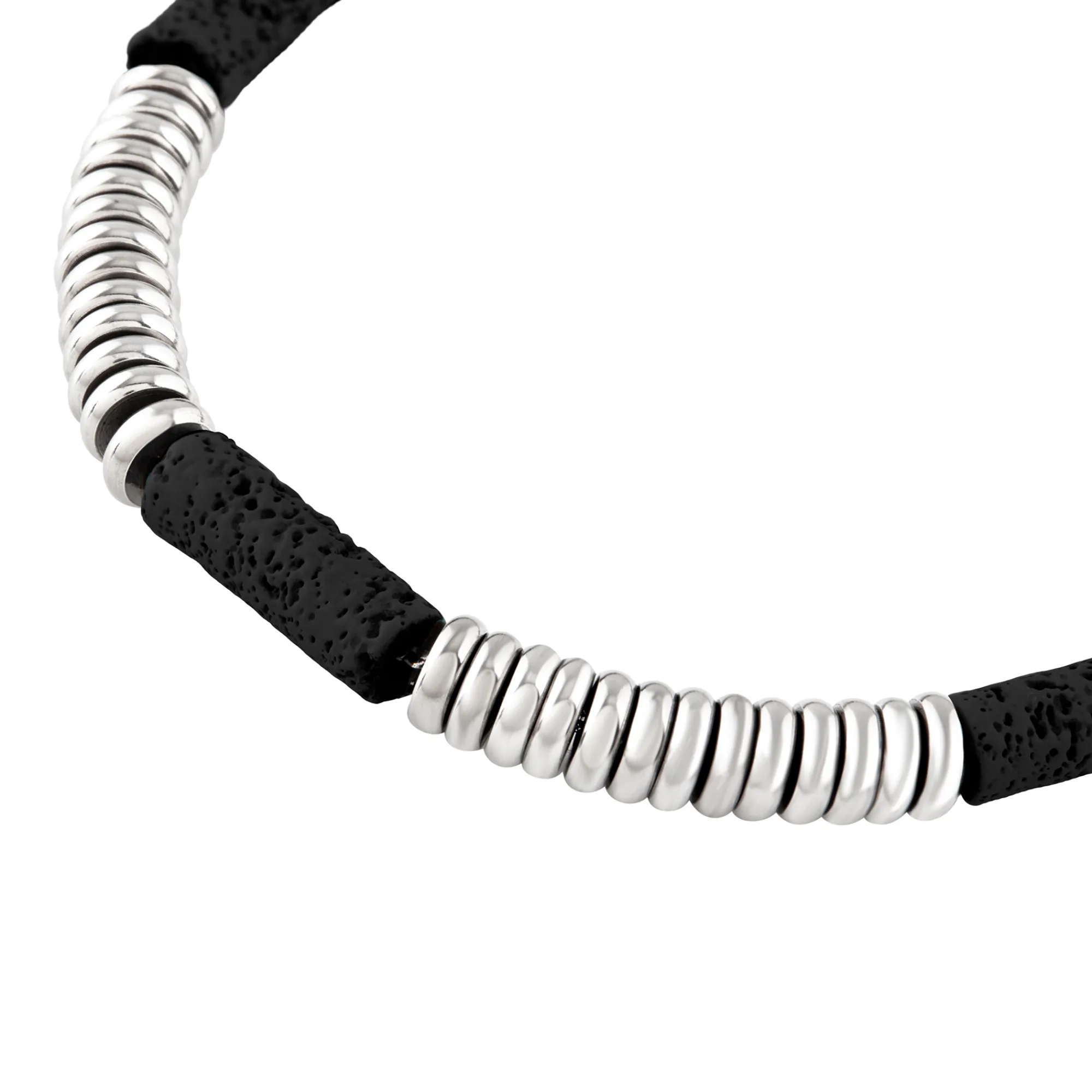 Uomo Breil Bracciali-FUSION-BRACCIALE IN ACCIAIO E LAVA