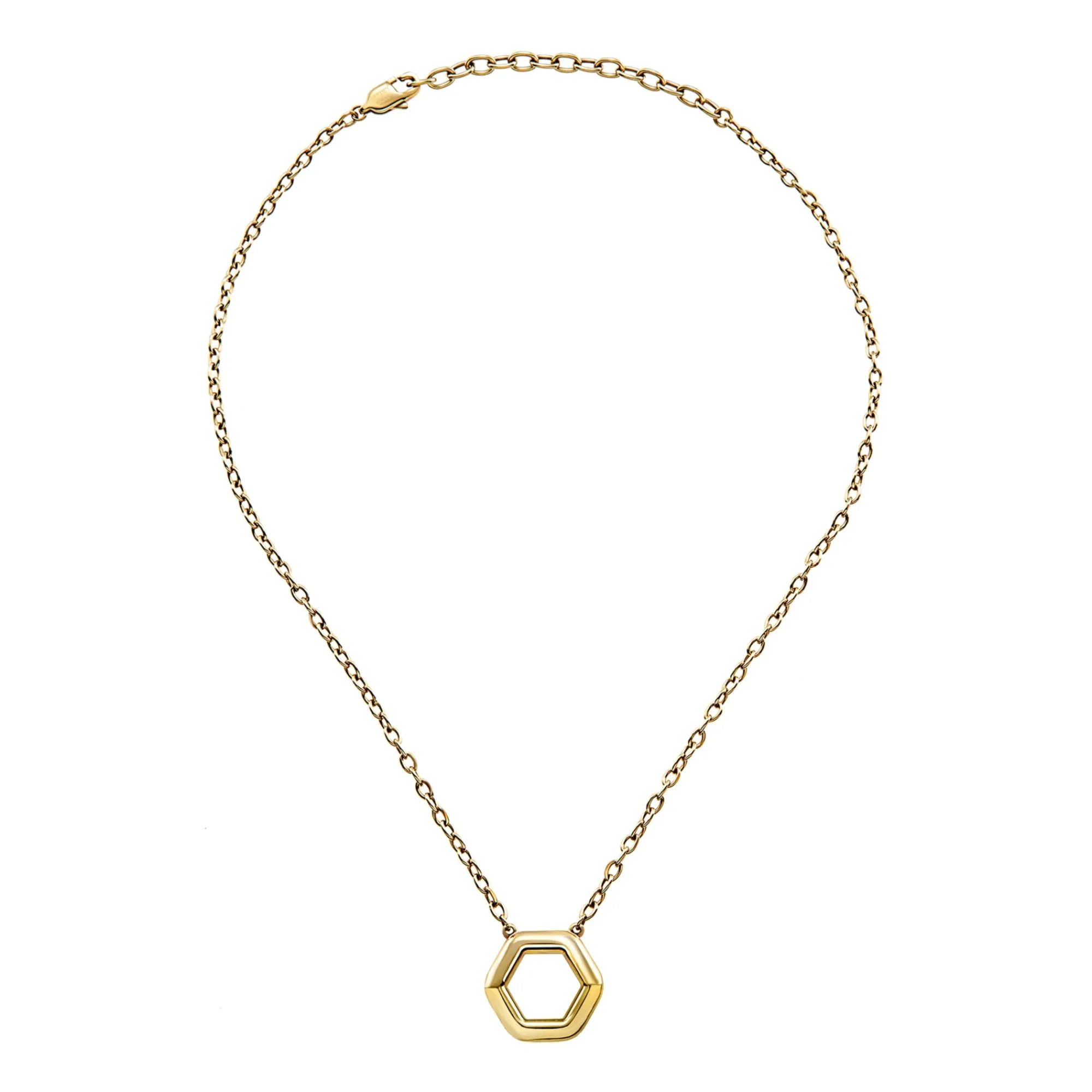 Donna Breil Collane-HEXAGONIA-COLLANA IN ACCIAIO IP GOLD