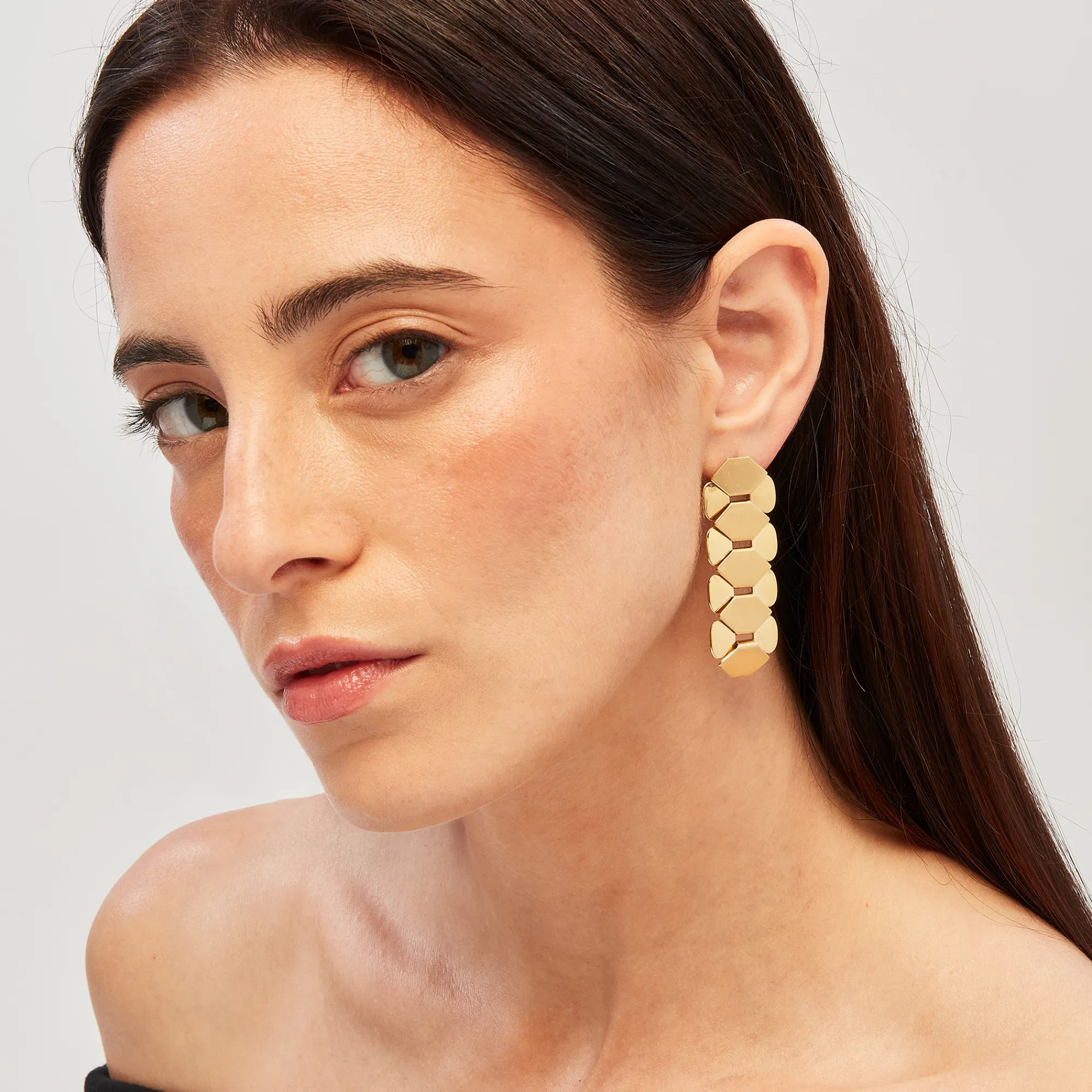 Donna Breil Orecchini|Idee Regalo Per Lei-HEXAGONIA-ORECCHINI IN ACCIAIO COLOR ORO