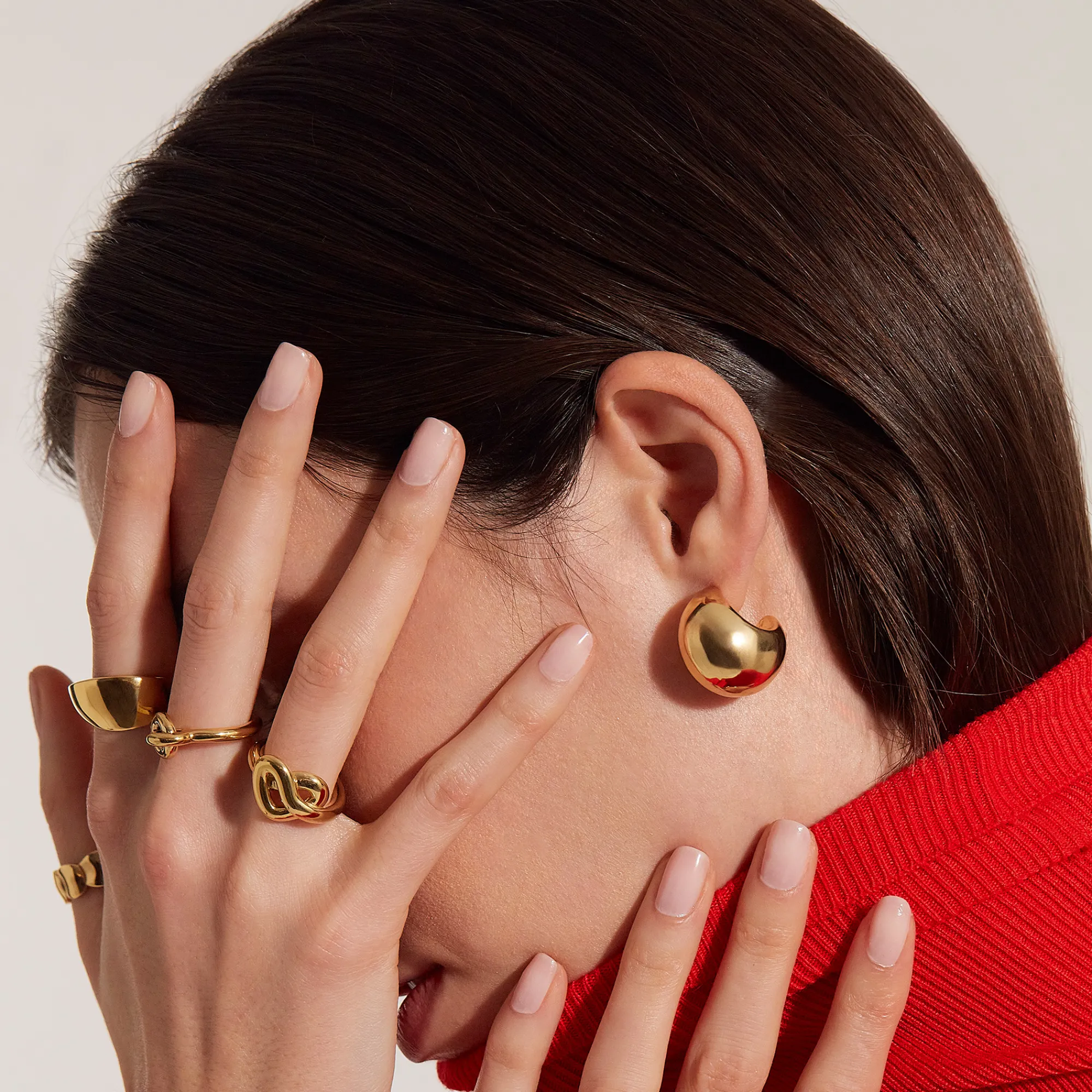 Donna Breil Orecchini-HOOP-ORECCHINI IN ACCIAIO COLOR ORO