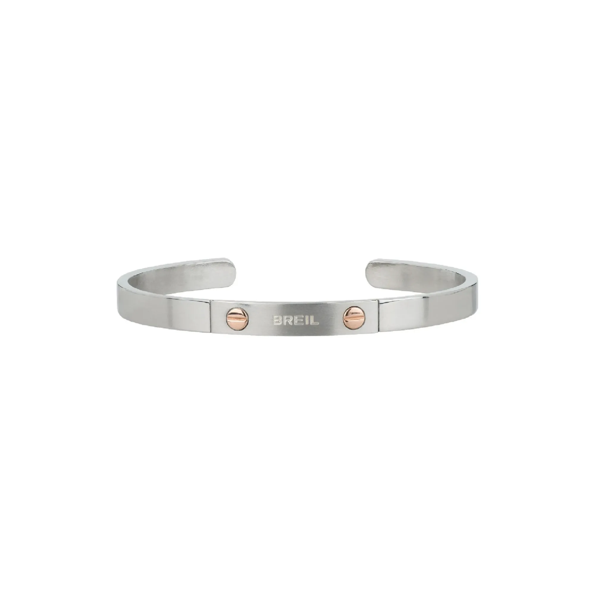 Uomo Breil Bracciali-9K-BRACCIALE IN ACCIAIO CON DETTAGLIO IN ORO ROSA 9KT