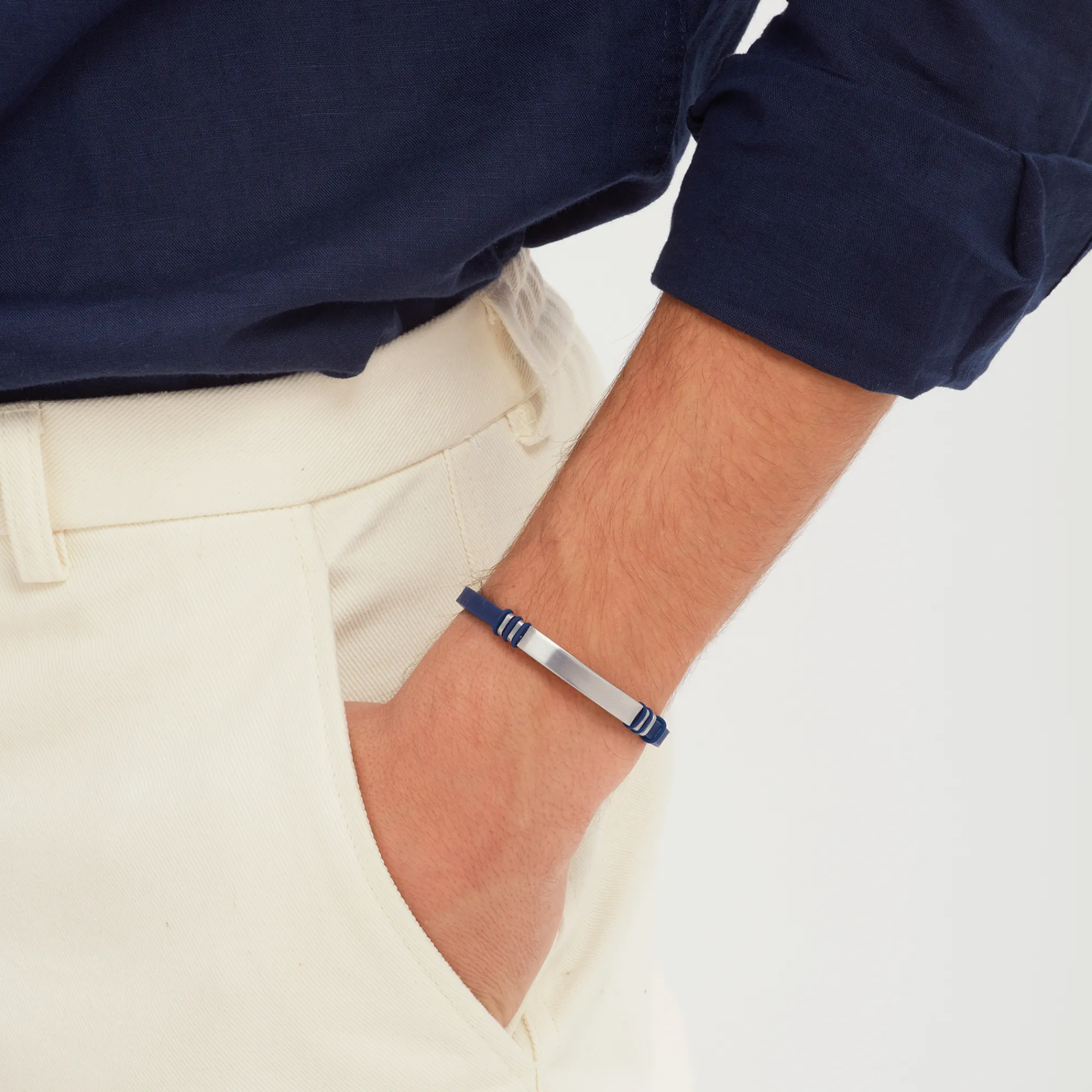Uomo Breil Bracciali-LIGHT CUFF-BRACCIALE LIGHT CUFF BLUE