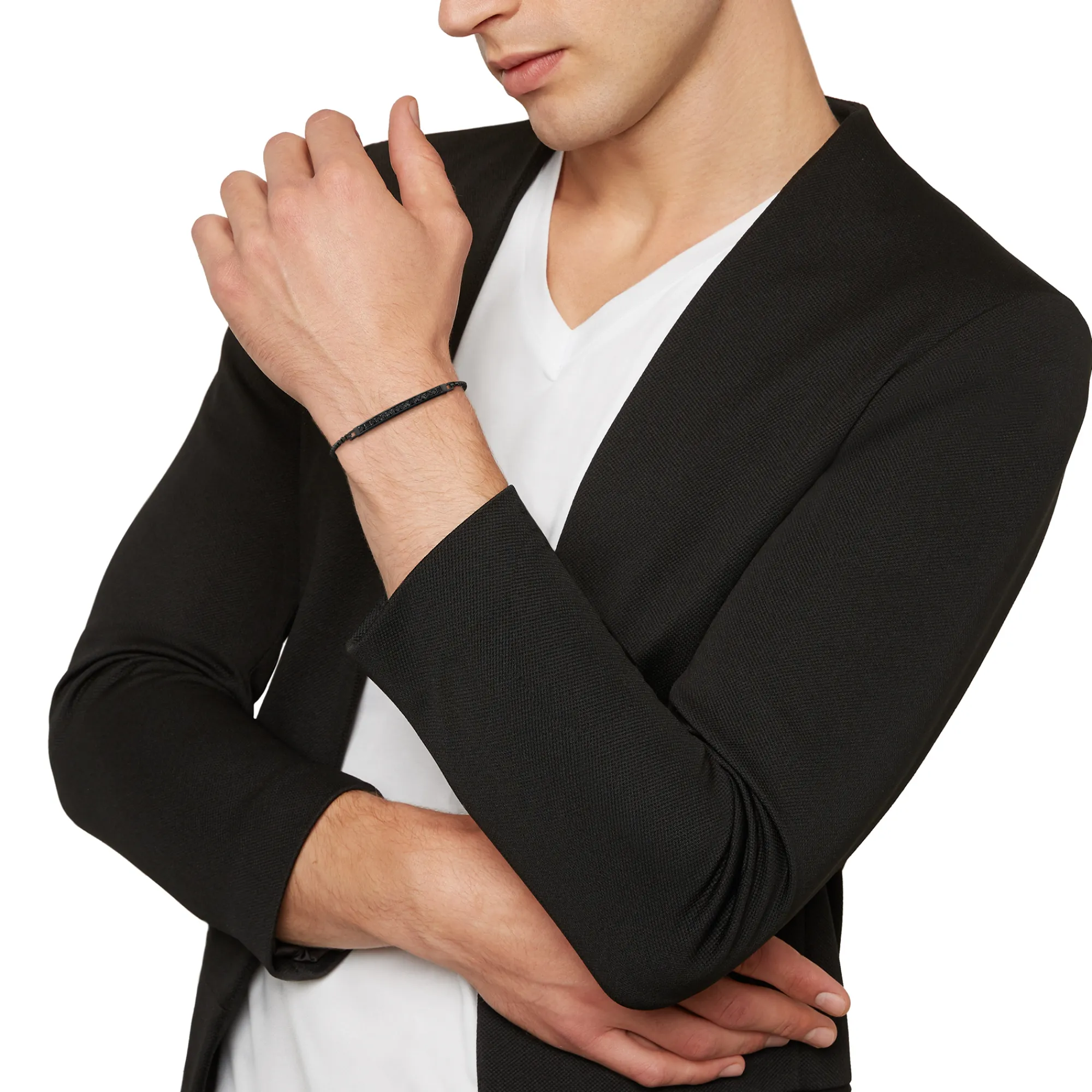 Uomo Breil Bracciali|Idee Regalo Per Lui-LIGHT ROW-BRACCIALE IN ACCIAIO NERO