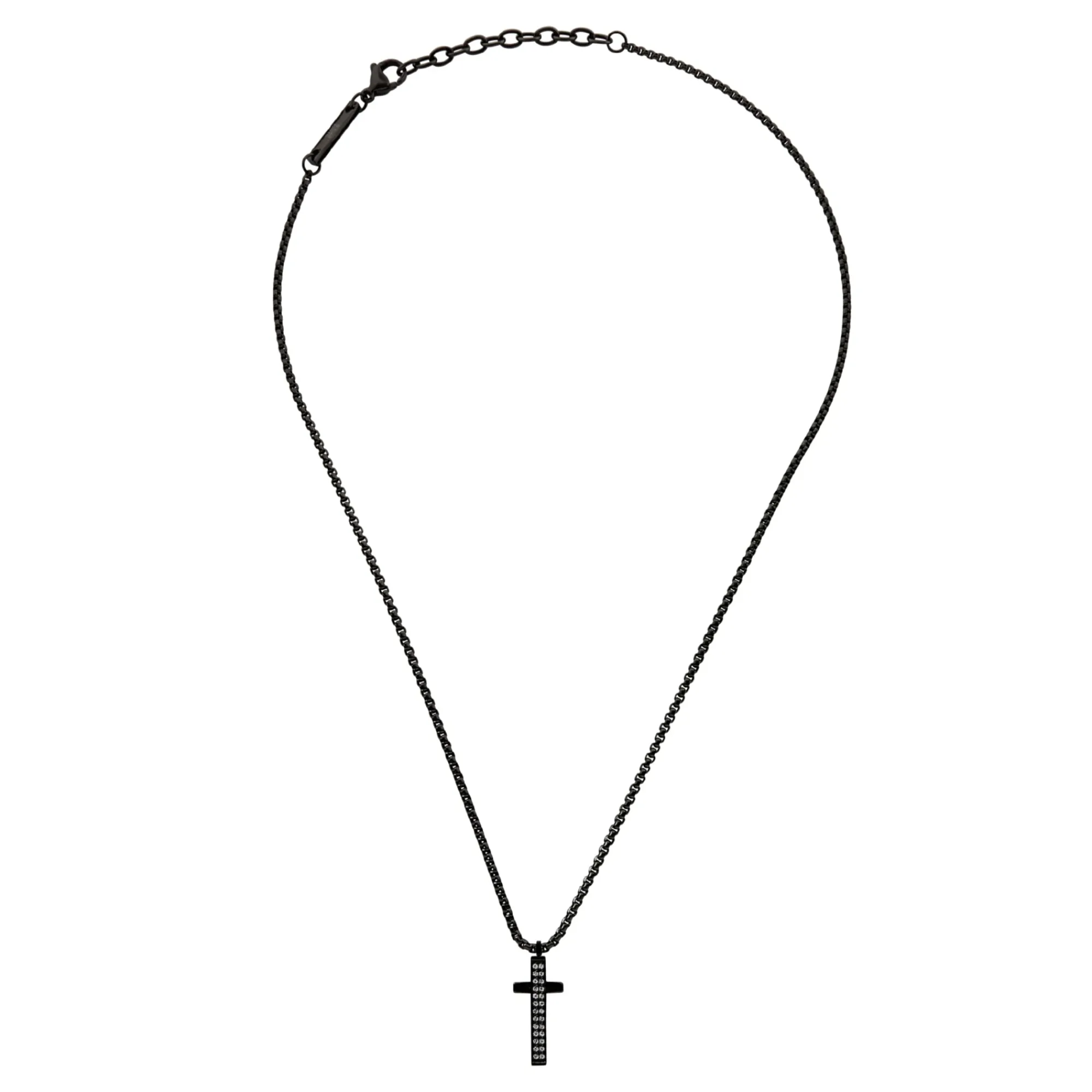 Uomo Breil Collane|Idee Regalo Per Lui-LIGHT ROW-COLLANA CON PENDENTE IN ACCIAIO E CUBIC ZIRCONIA