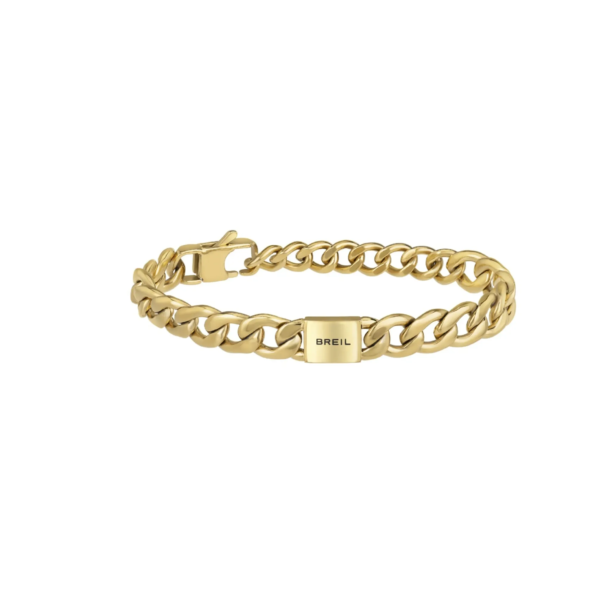 Uomo Breil Bracciali-LOGOMANIA-BRACCIALE IN ACCIAIO IP GOLD
