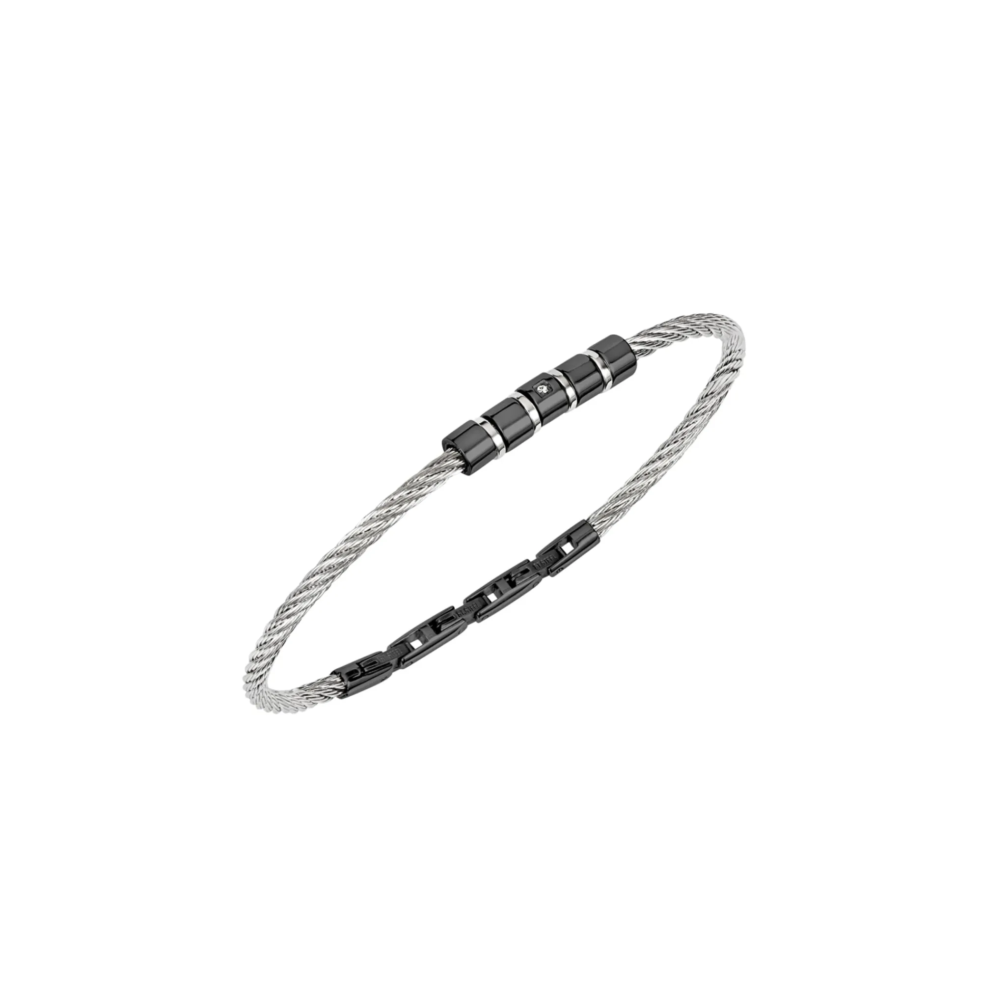 Uomo Breil Bracciali|Idee Regalo Per Lui-LOOP-BRACCIALE IN ACCIAIO BICOLOR