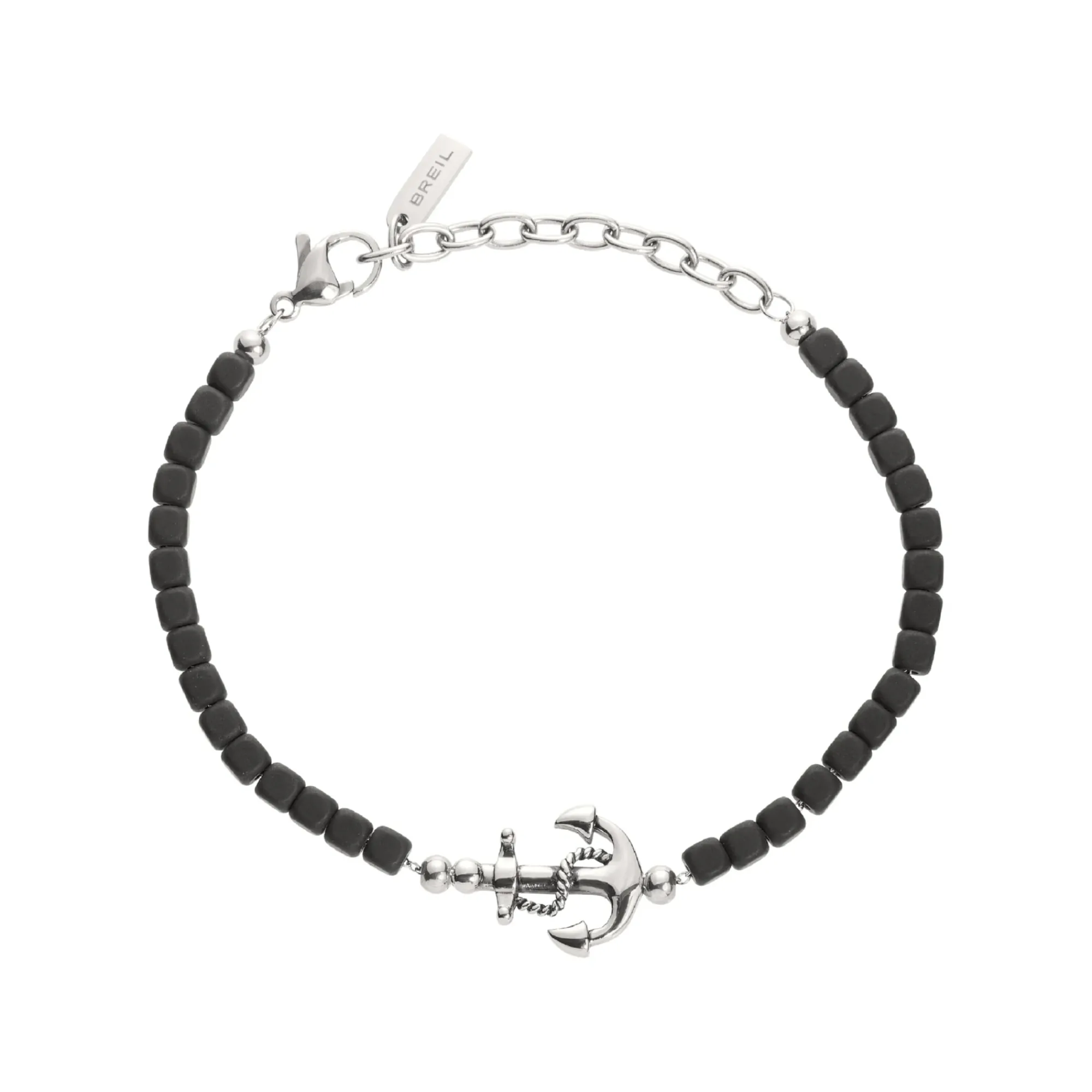 Uomo Breil Bracciali-MAST-BRACCIALE IN ACCIAIO ED EMATITE
