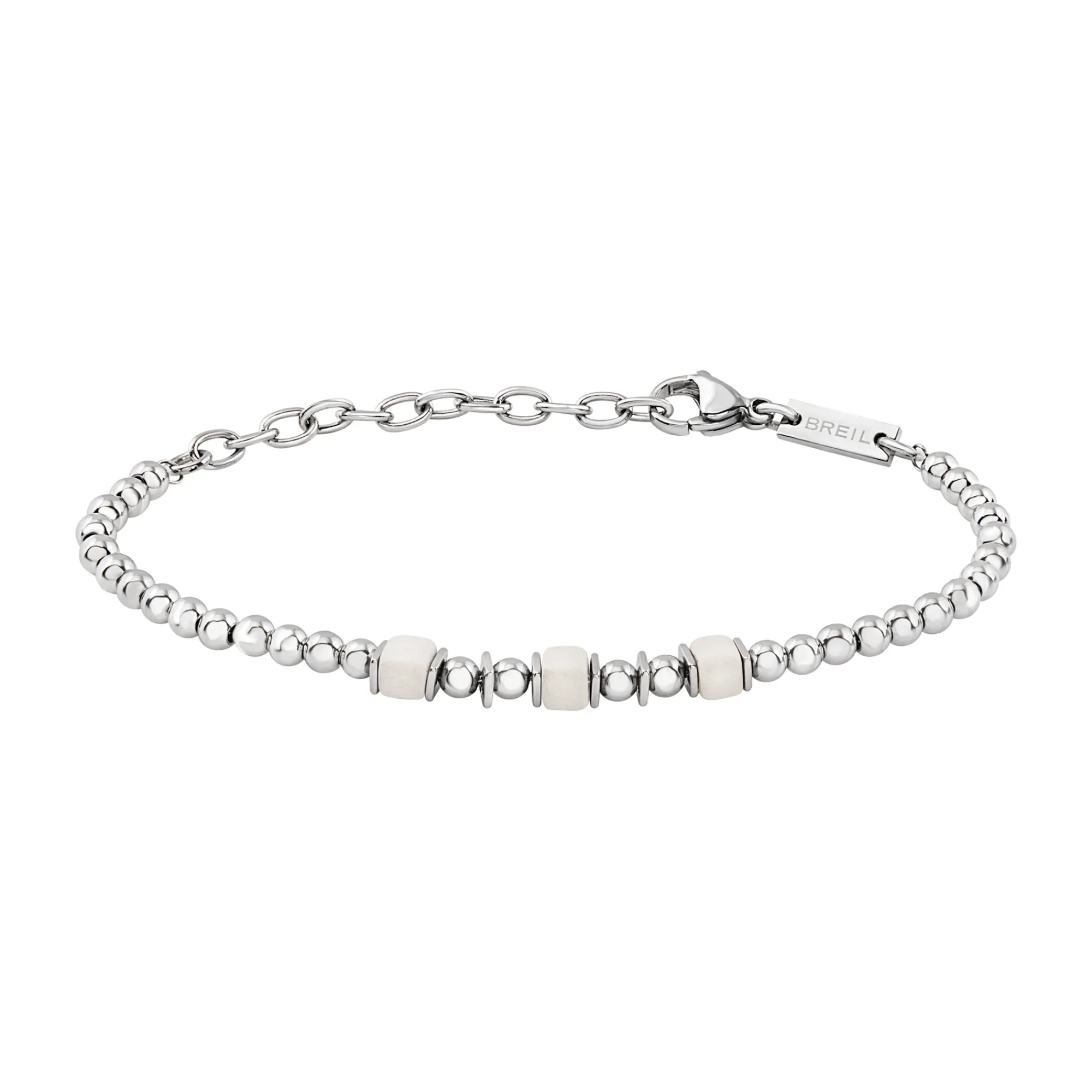 Uomo Breil Bracciali|Mixology-MIXOLOGY-BRACCIALE IN ACCIAIO E CERAMICA GRECA