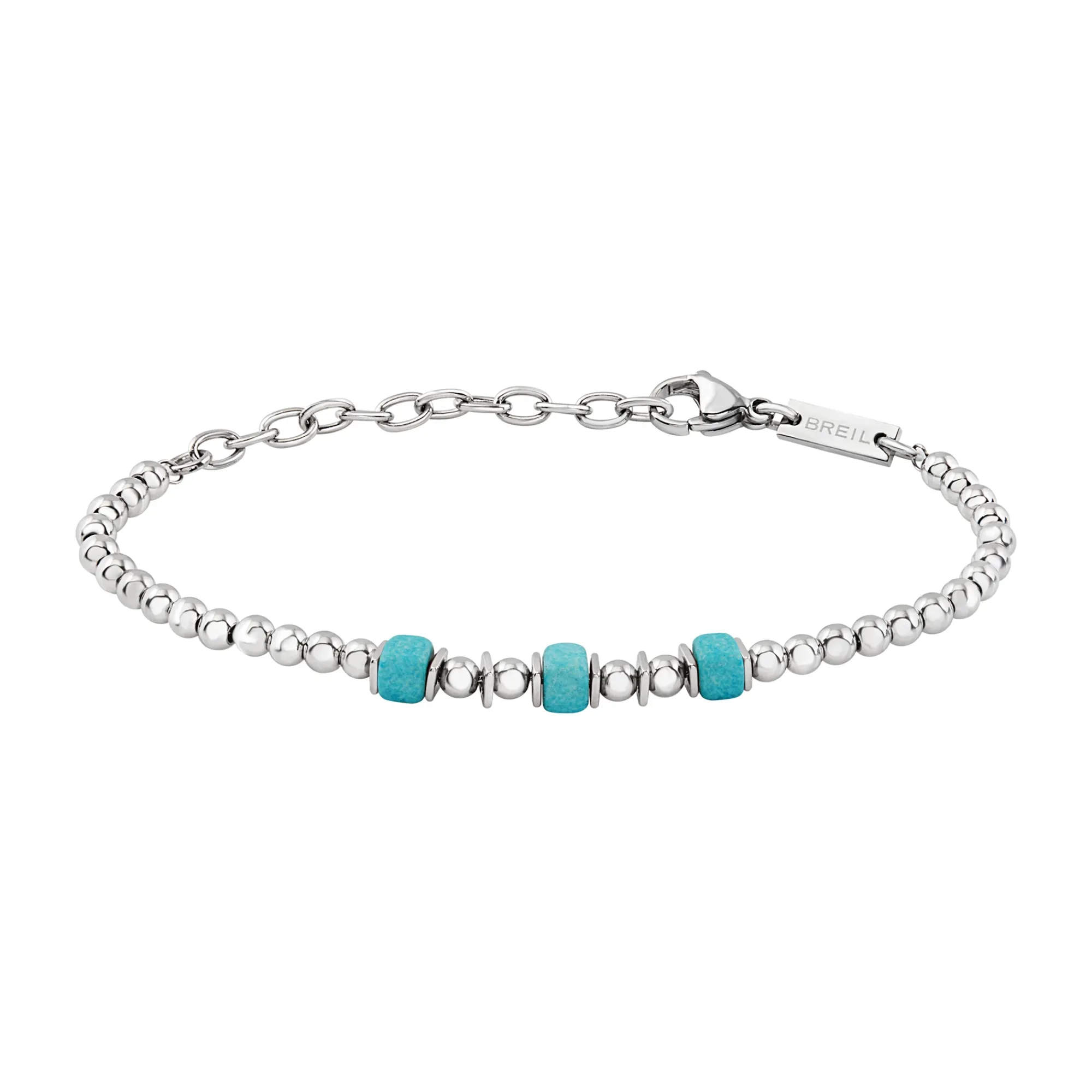 Uomo Breil Bracciali|Mixology-MIXOLOGY-BRACCIALE IN ACCIAIO E CERAMICA GRECA