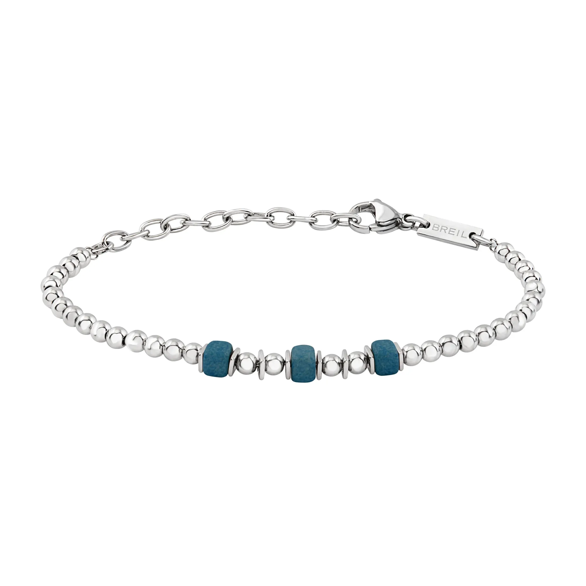 Uomo Breil Bracciali|Mixology-MIXOLOGY-BRACCIALE IN ACCIAIO E CERAMICA GRECA