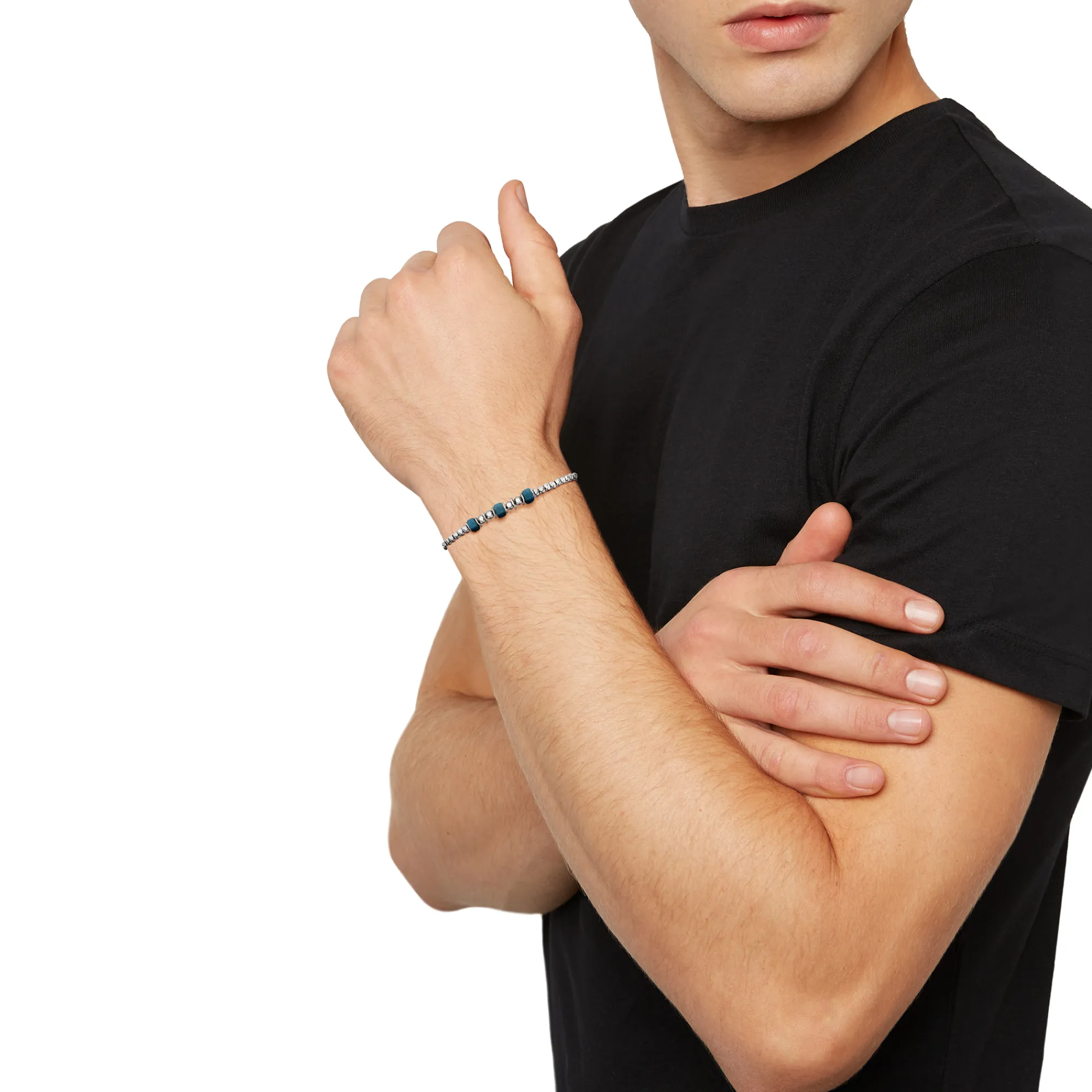 Uomo Breil Bracciali|Mixology-MIXOLOGY-BRACCIALE IN ACCIAIO E CERAMICA GRECA