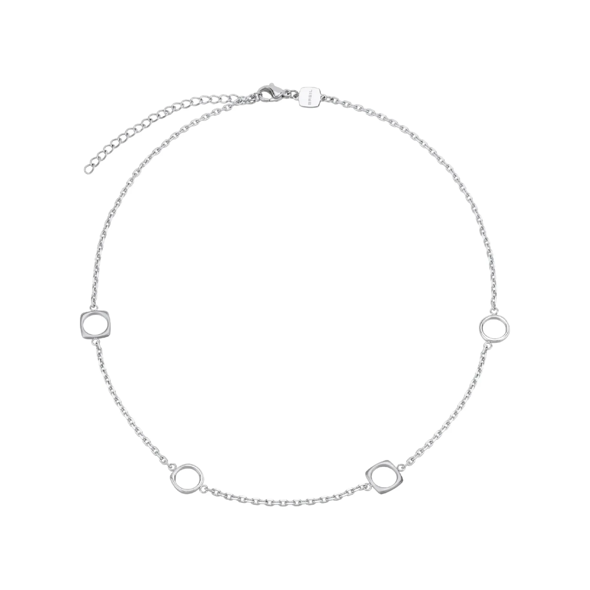 Donna Breil Collane-NEW TETRA-COLLANA GIROCOLLO IN ACCIAIO CON MICROCATENA