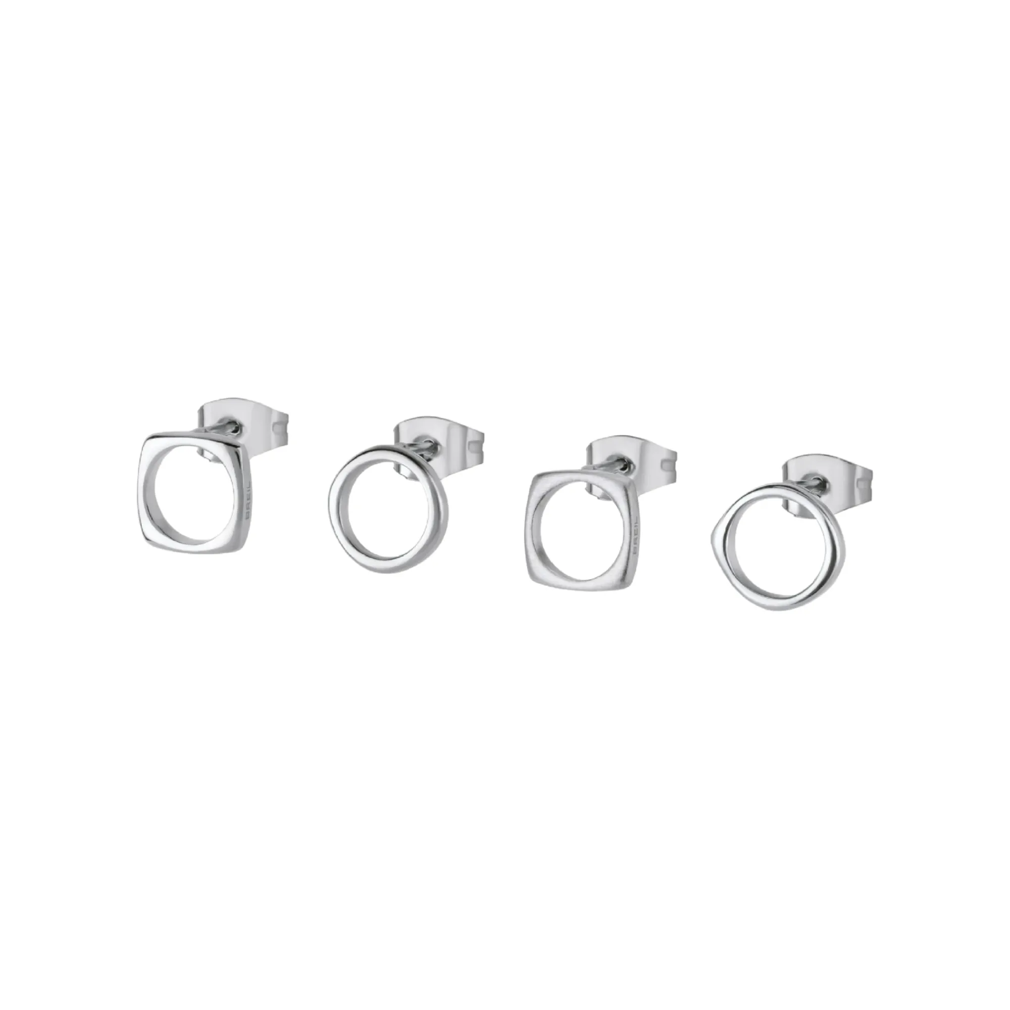 Donna Breil Orecchini-NEW TETRA-SET DI 4 ORECCHINI IN ACCIAIO BILUX