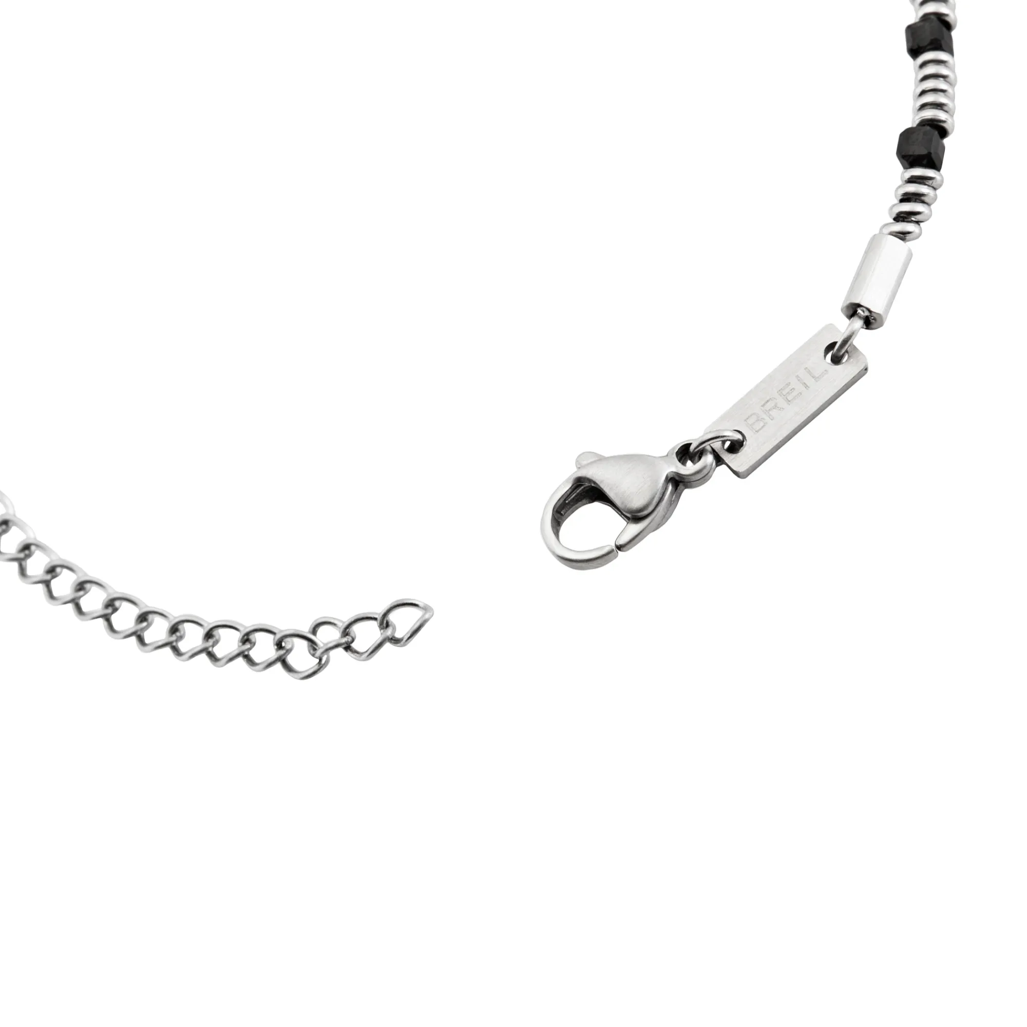 Uomo Breil Bracciali|Idee Regalo Per Lui-PRIAM-BRACCIALE IN ACCIAIO E SPINELLO NERO