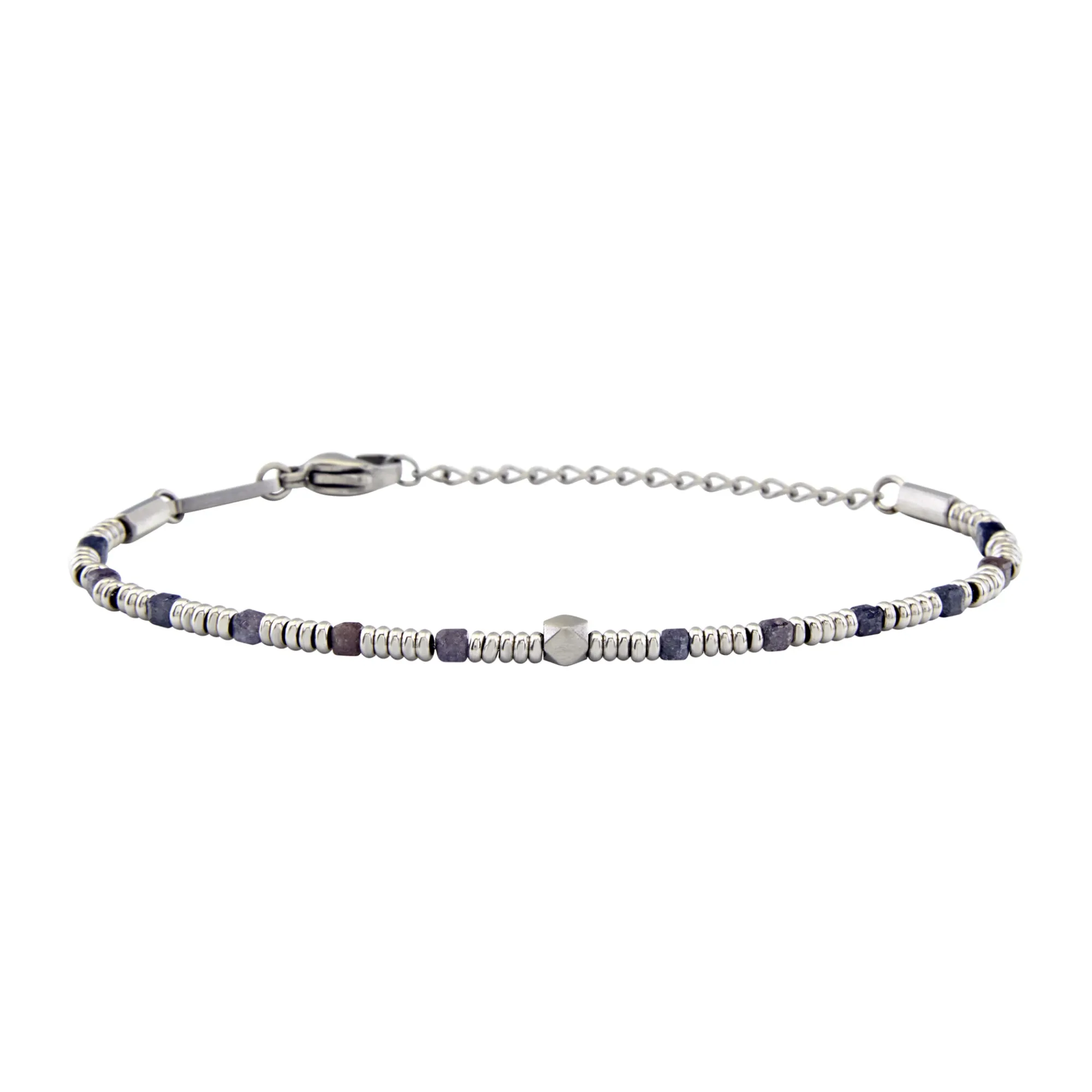 Uomo Breil Bracciali|Idee Regalo Per Lui-PRIAM-BRACCIALE IN ACCIAIO E RADICE DI ZAFFIRO
