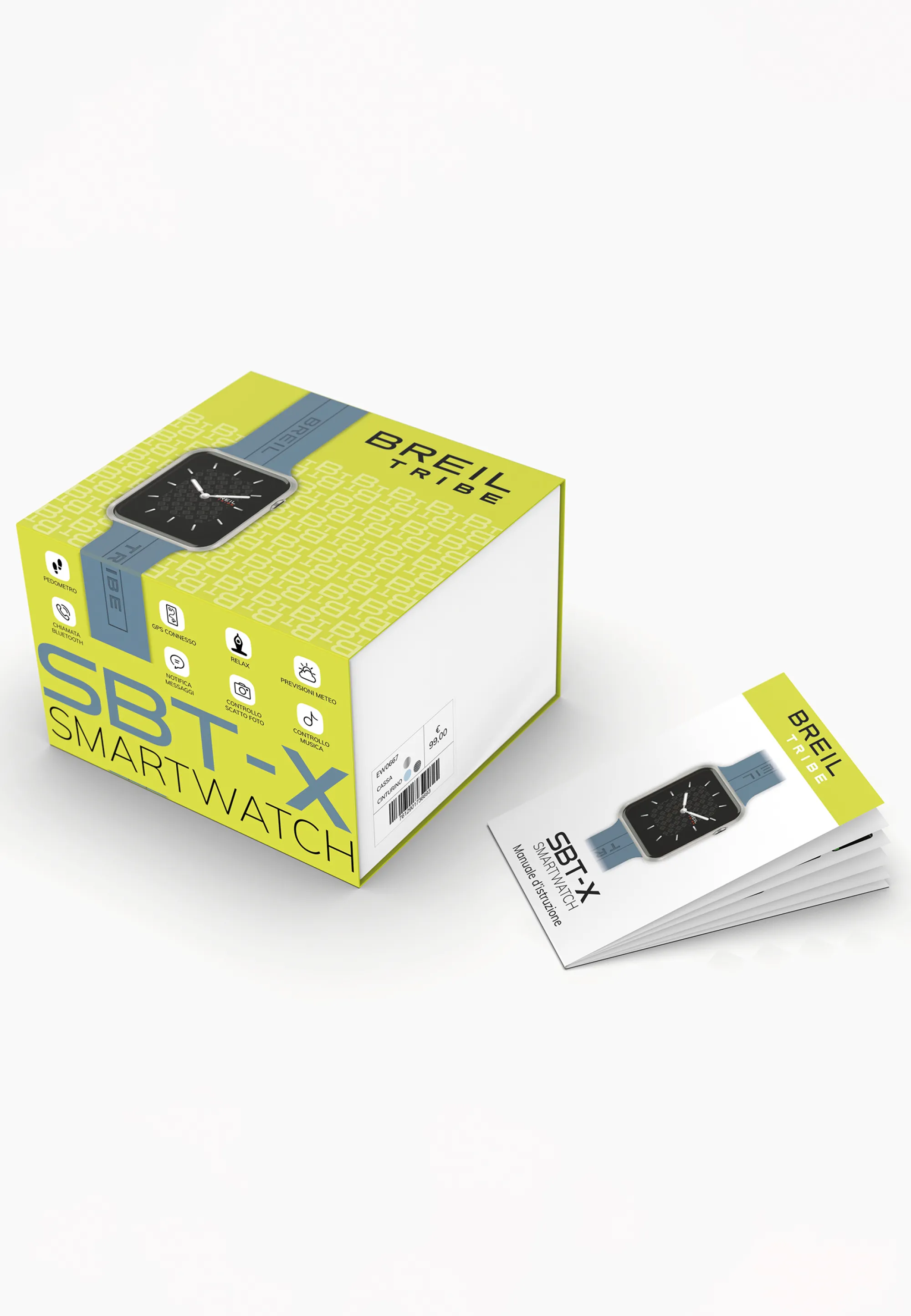 Uomo Breil Smartwatch-SBT-X-SMARTWATCH UNISEX CON DOPPIO CINTURINO 41MM