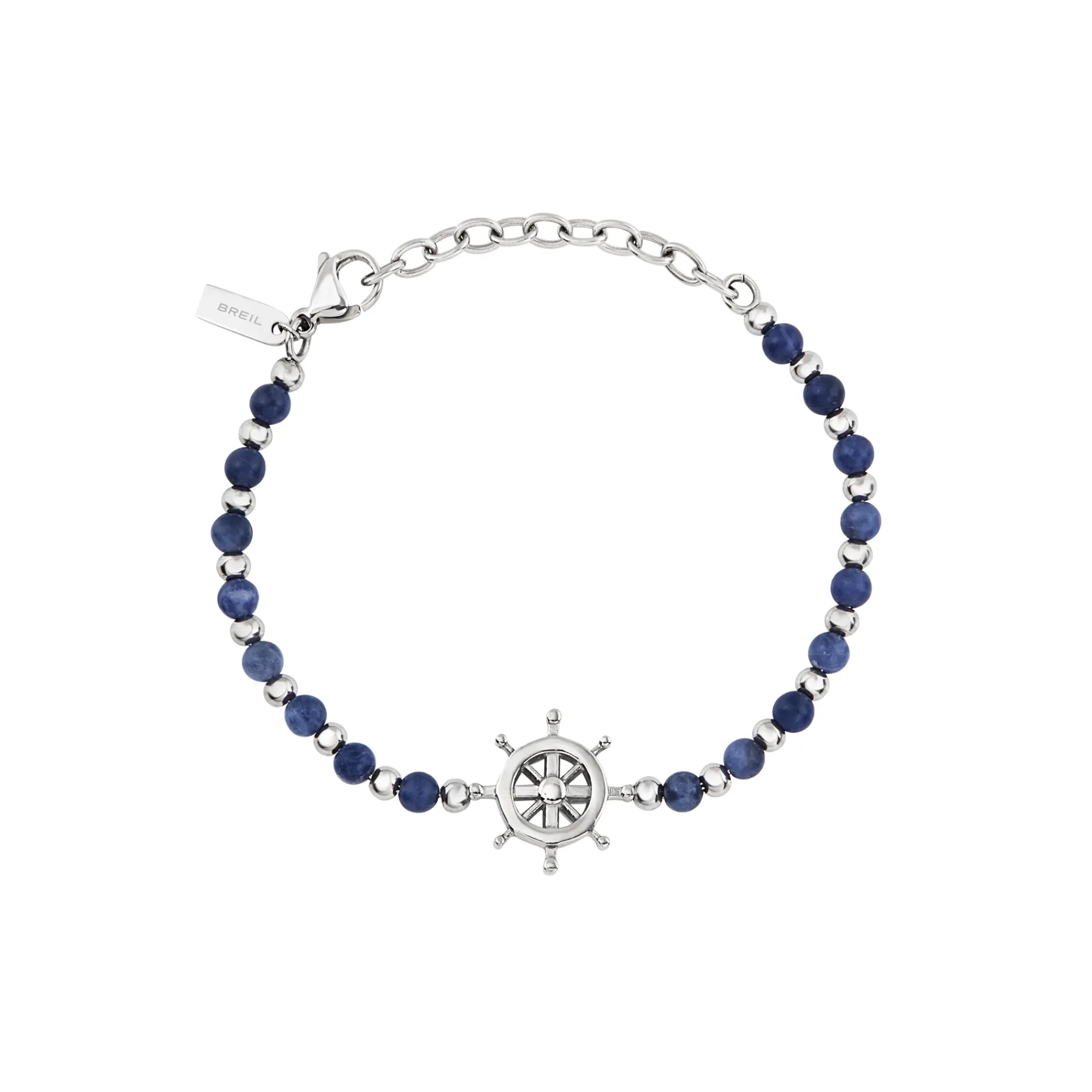 Uomo Breil Bracciali-SOUNDWAVE-BRACCIALE IN ACCIAIO E SODALITE