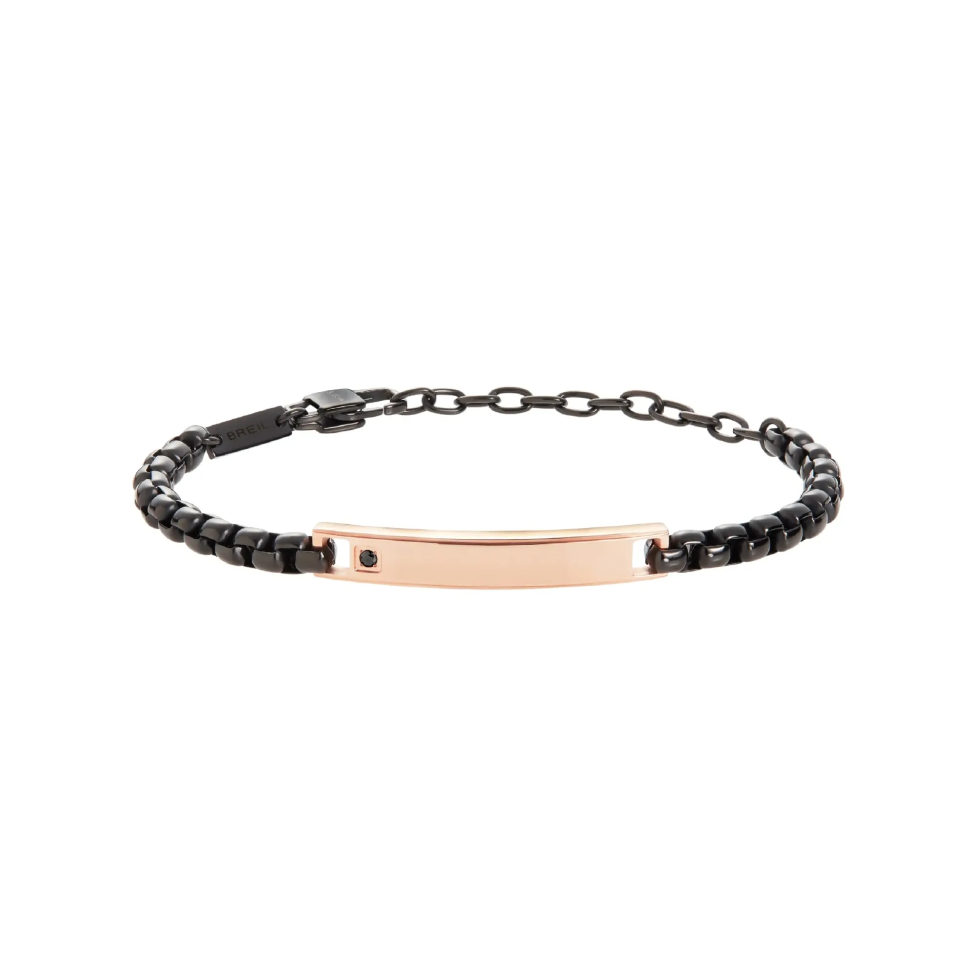 Uomo Breil Bracciali|Regali Personalizzabili-TAG AND CROSS-BRACCIALE IN ACCIAIO BICOLOR E CUBIC ZIRCONIA
