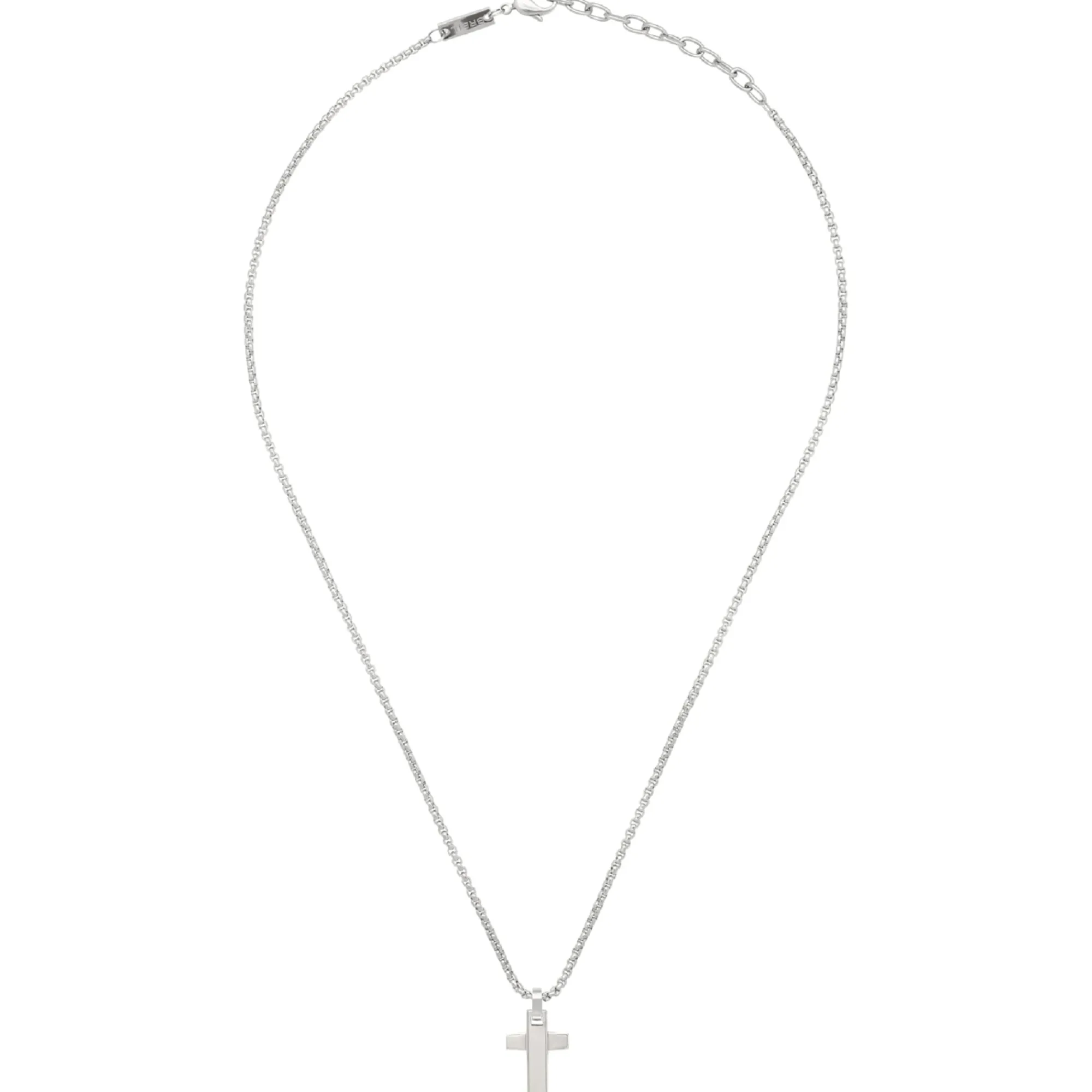 Uomo Breil Collane-TAG AND CROSS-COLLANA IN ACCIAIO CON PENDENTE