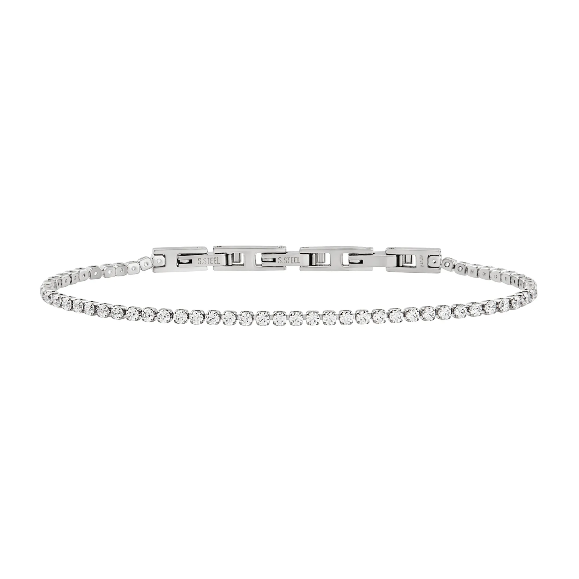 Uomo Breil Bracciali-TENNIS-BRACCIALE TENNIS IN ACCIAIO E CUBIC ZIRCONIA