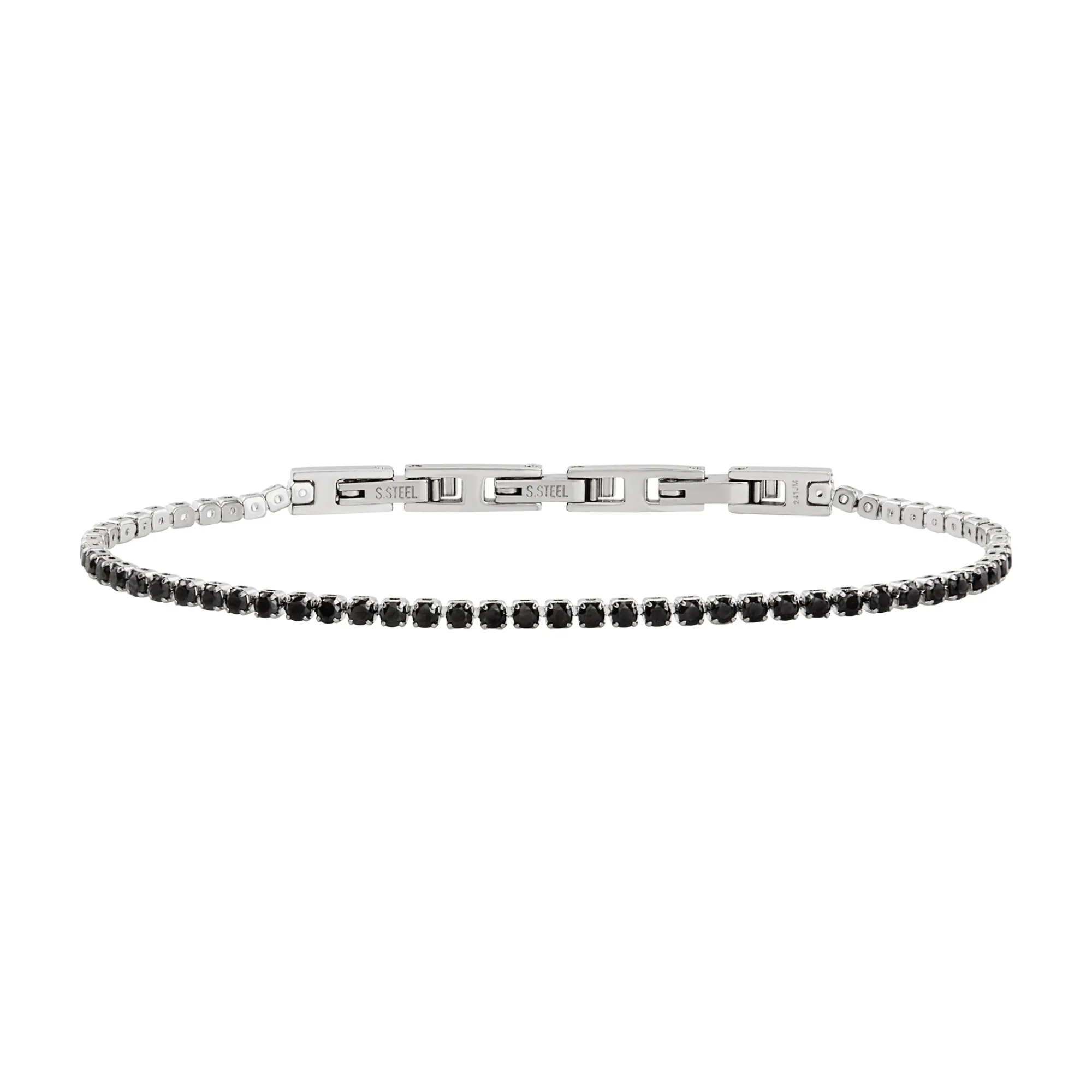 Donna Breil Bracciali-TENNIS-BRACCIALE TENNIS IN ACCIAIO E CUBIC ZIRCONIA