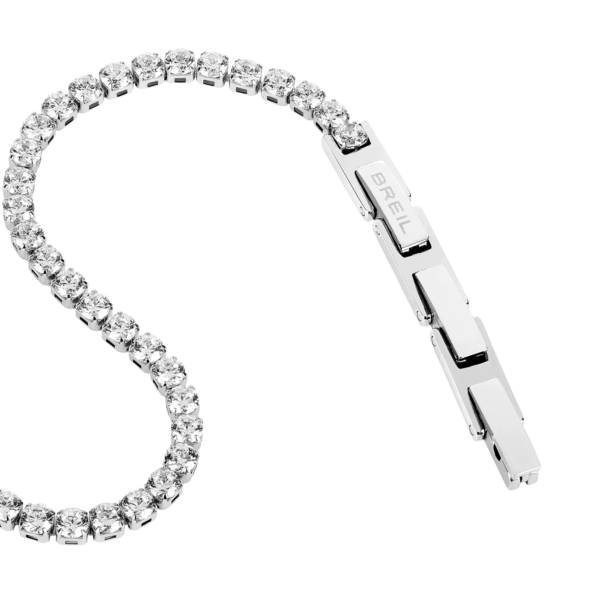 Donna Breil Bracciali-TENNIS-BRACCIALE TENNIS IN ACCIAIO E CUBIC ZIRCONIA
