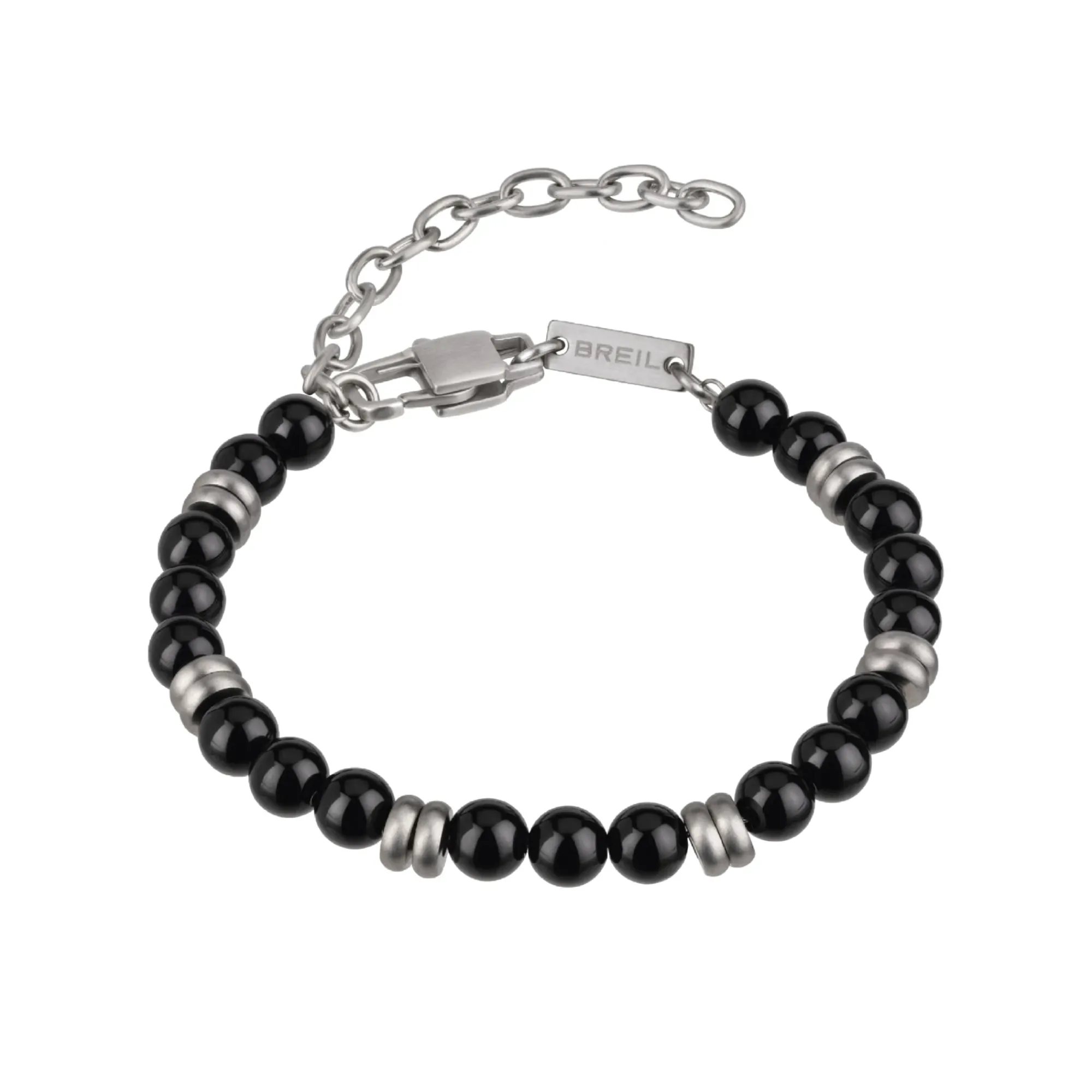 Uomo Breil Bracciali-WISE-BRACCIALE IN ACCIAIO E ONICE NERA
