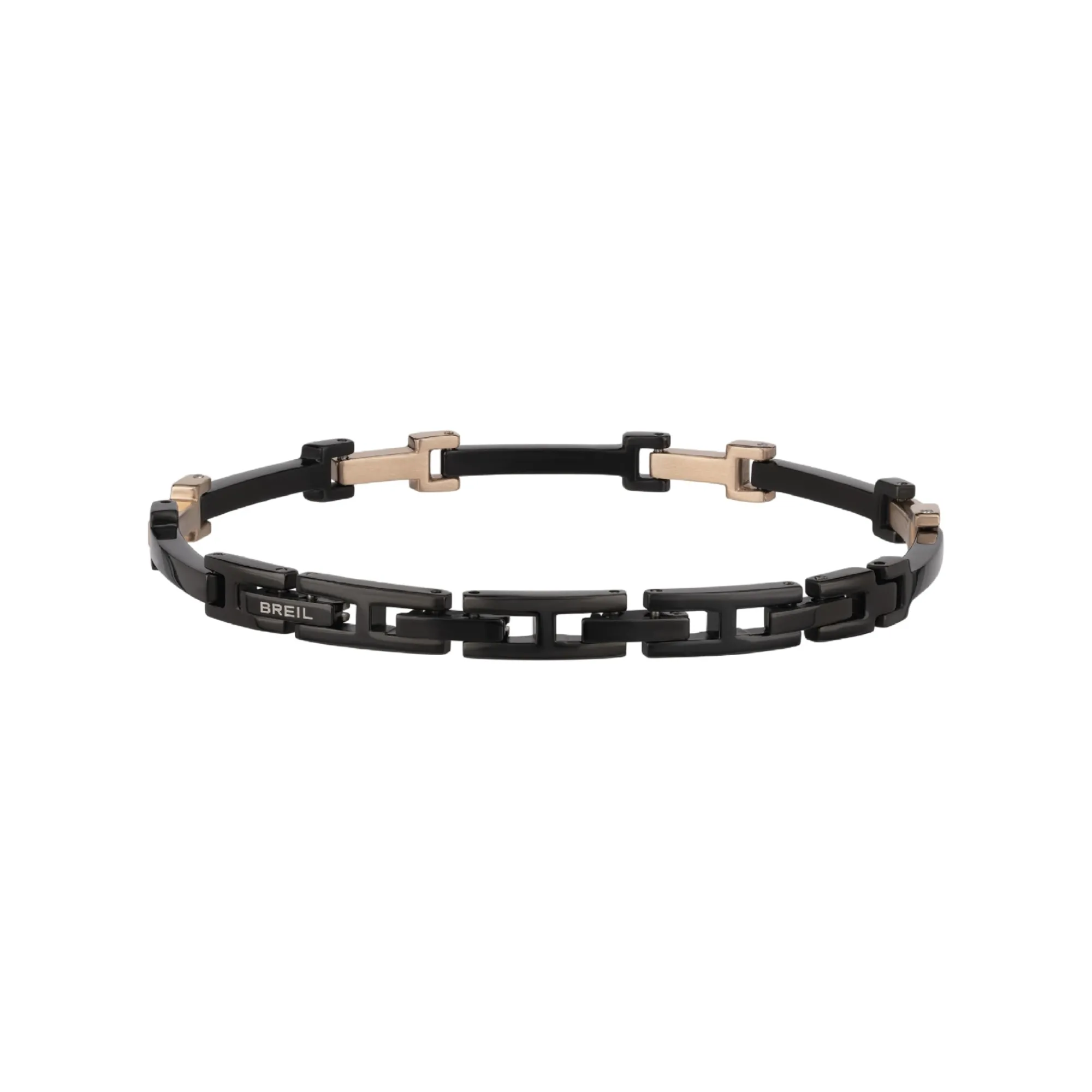 Uomo Breil Bracciali-Y-BRACCIALE IN ACCIAIO IP BLACK E IP ROSE